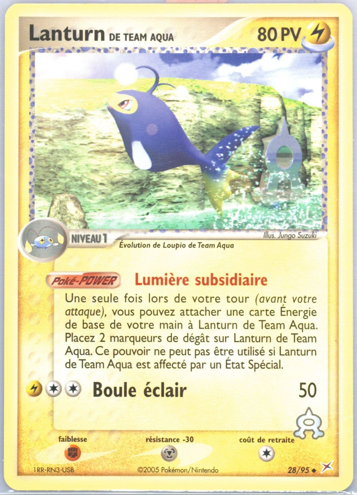 Lanturn de Team Aqua (28) 2005 Pokemon French EX Team Magma VS Team Aqua