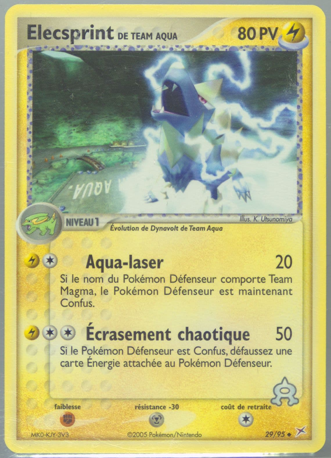 Elecsprint de Team Aqua (29) 2005 Pokemon French EX Team Magma VS Team Aqua