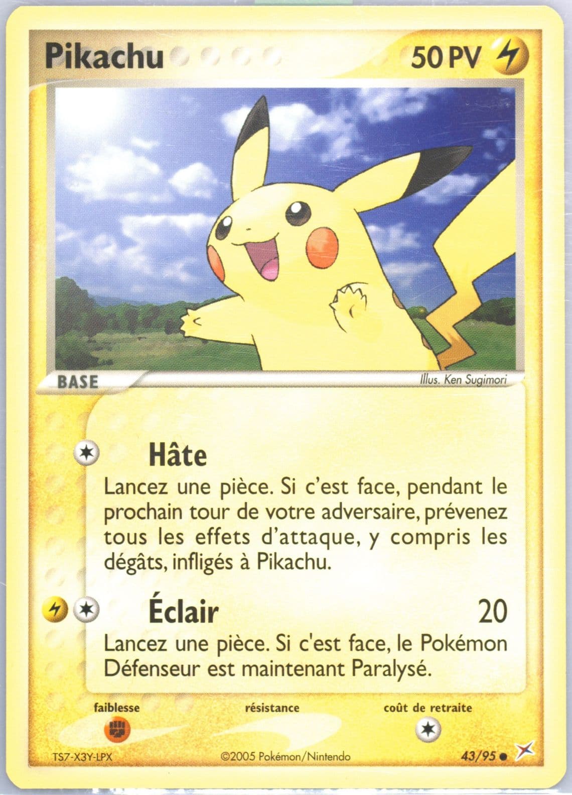 Pikachu (43) 2005 Pokemon French EX Team Magma VS Team Aqua