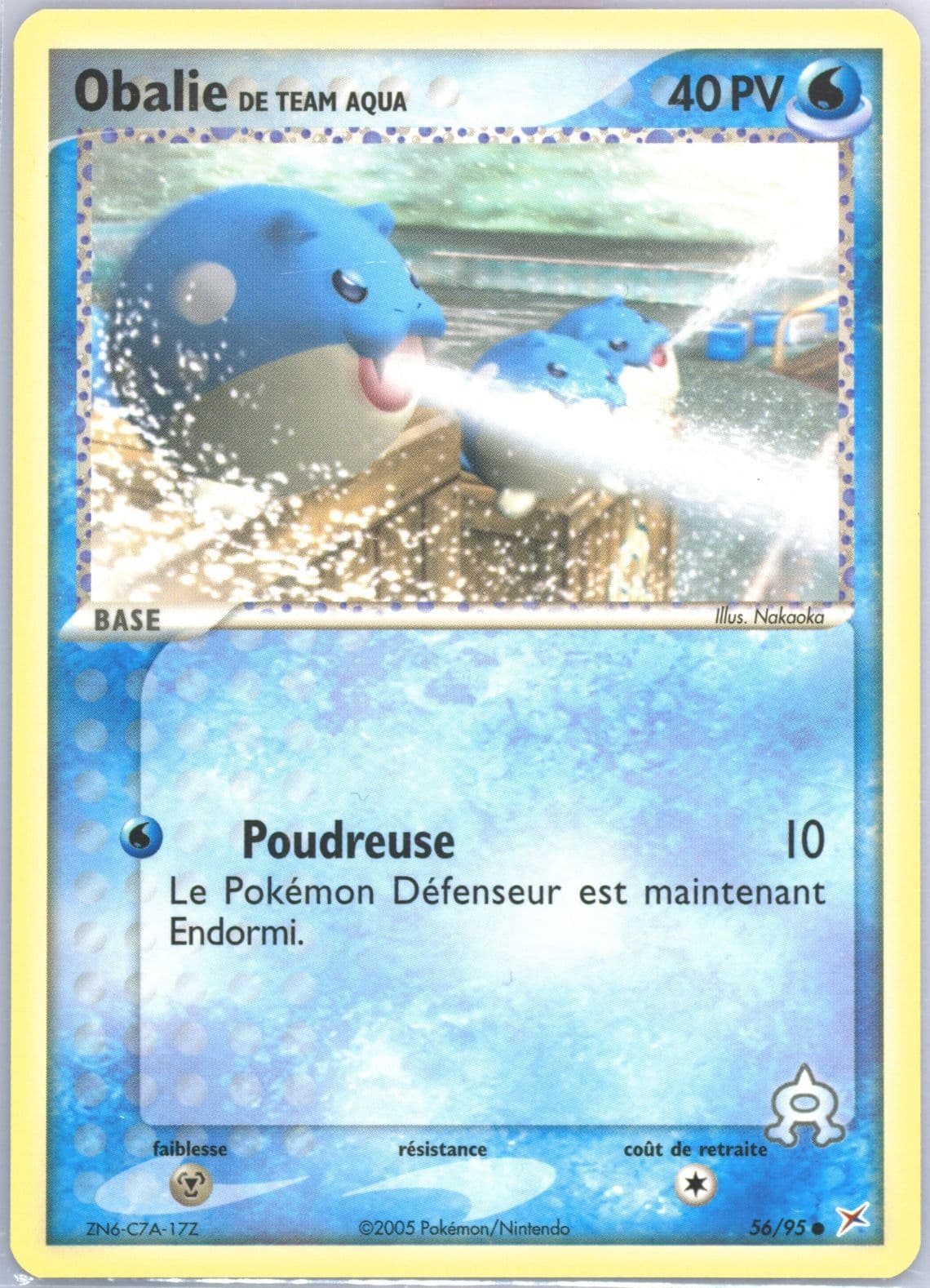 Obalie de Team Aqua (56) 2005 Pokemon French EX Team Magma VS Team Aqua