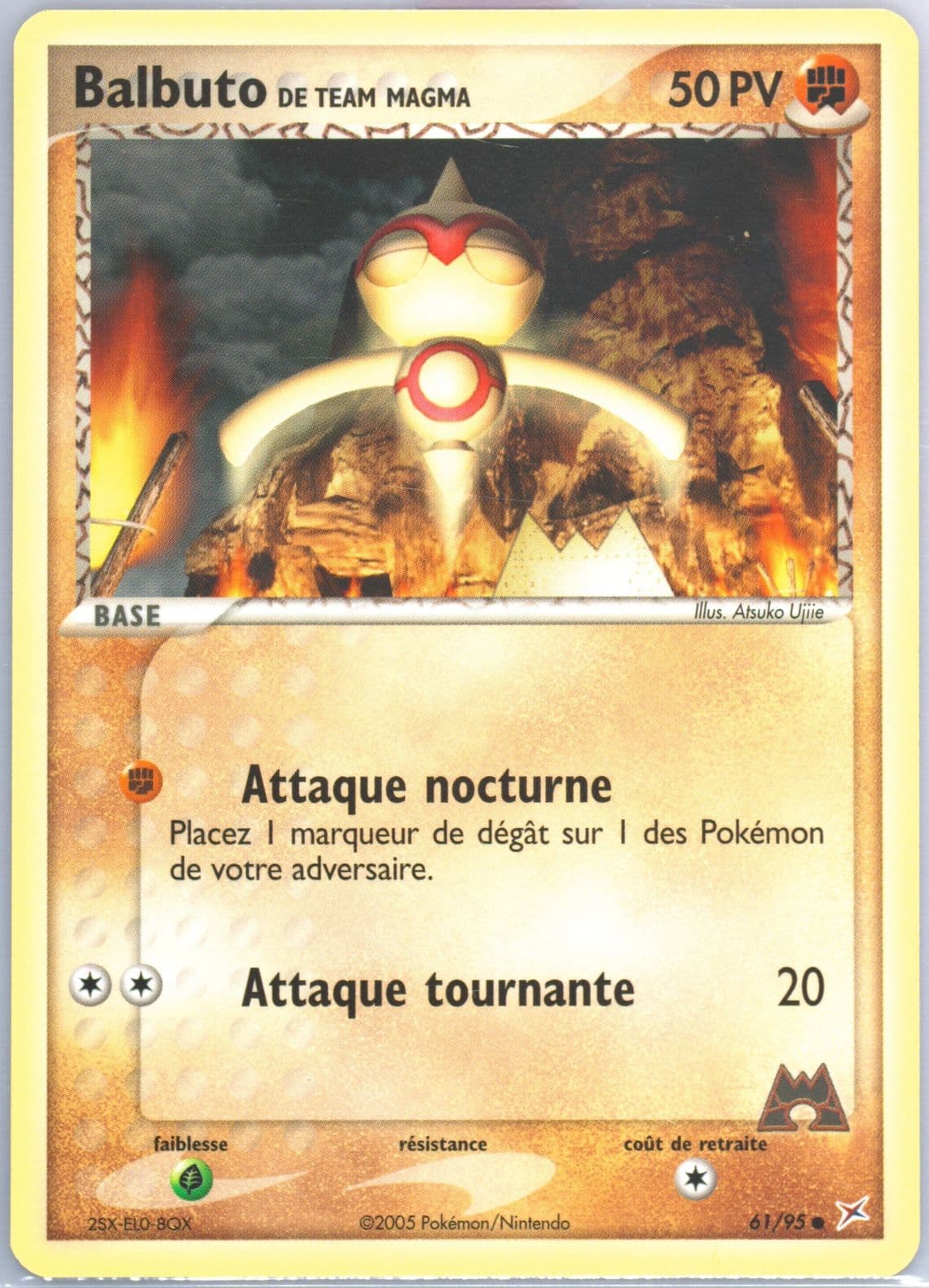 Balbuto de Team Magma (61) 2005 Pokemon French EX Team Magma VS Team Aqua