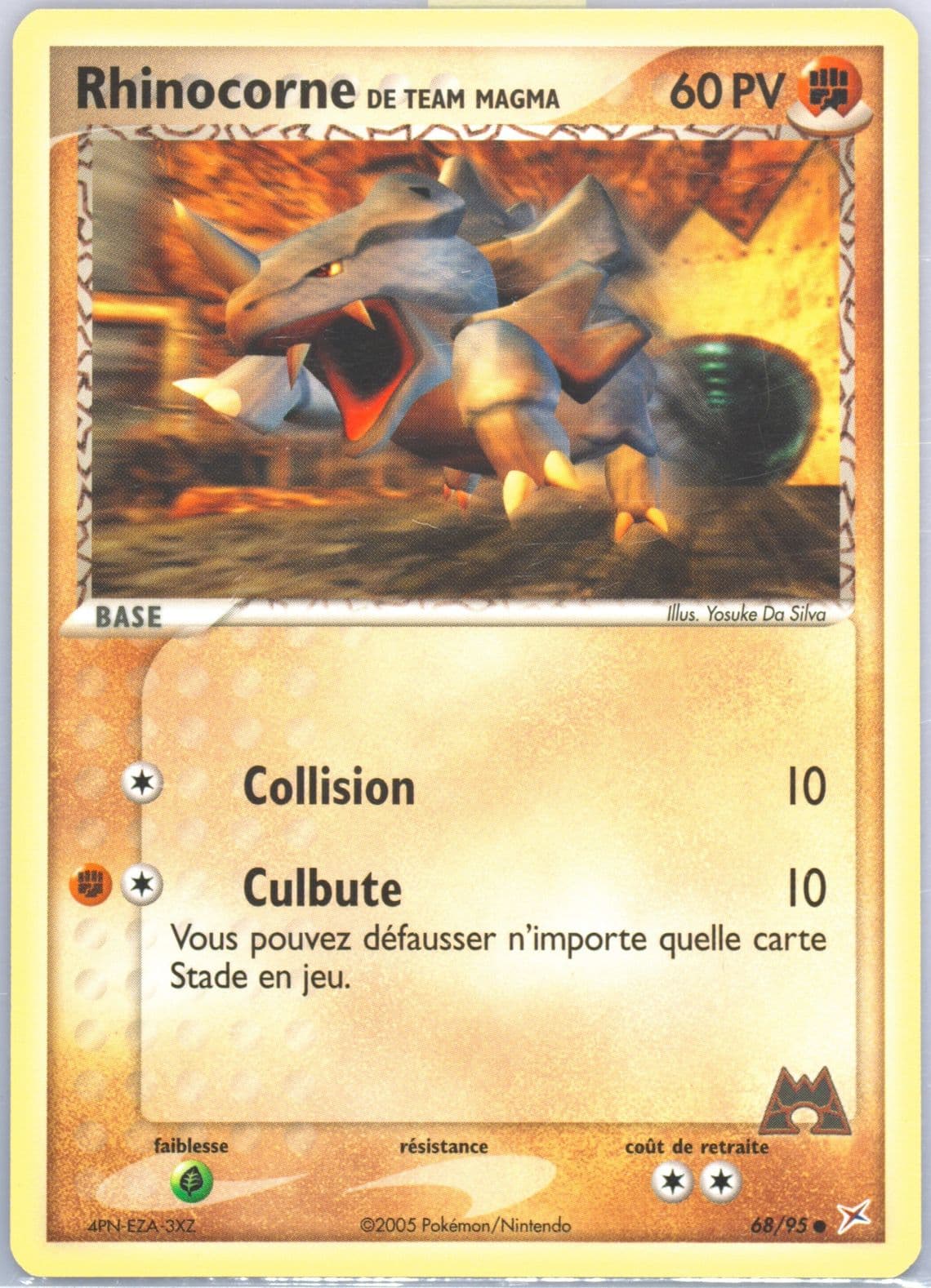 Rhinocorne de Team Magma (68) 2005 Pokemon French EX Team Magma VS Team Aqua