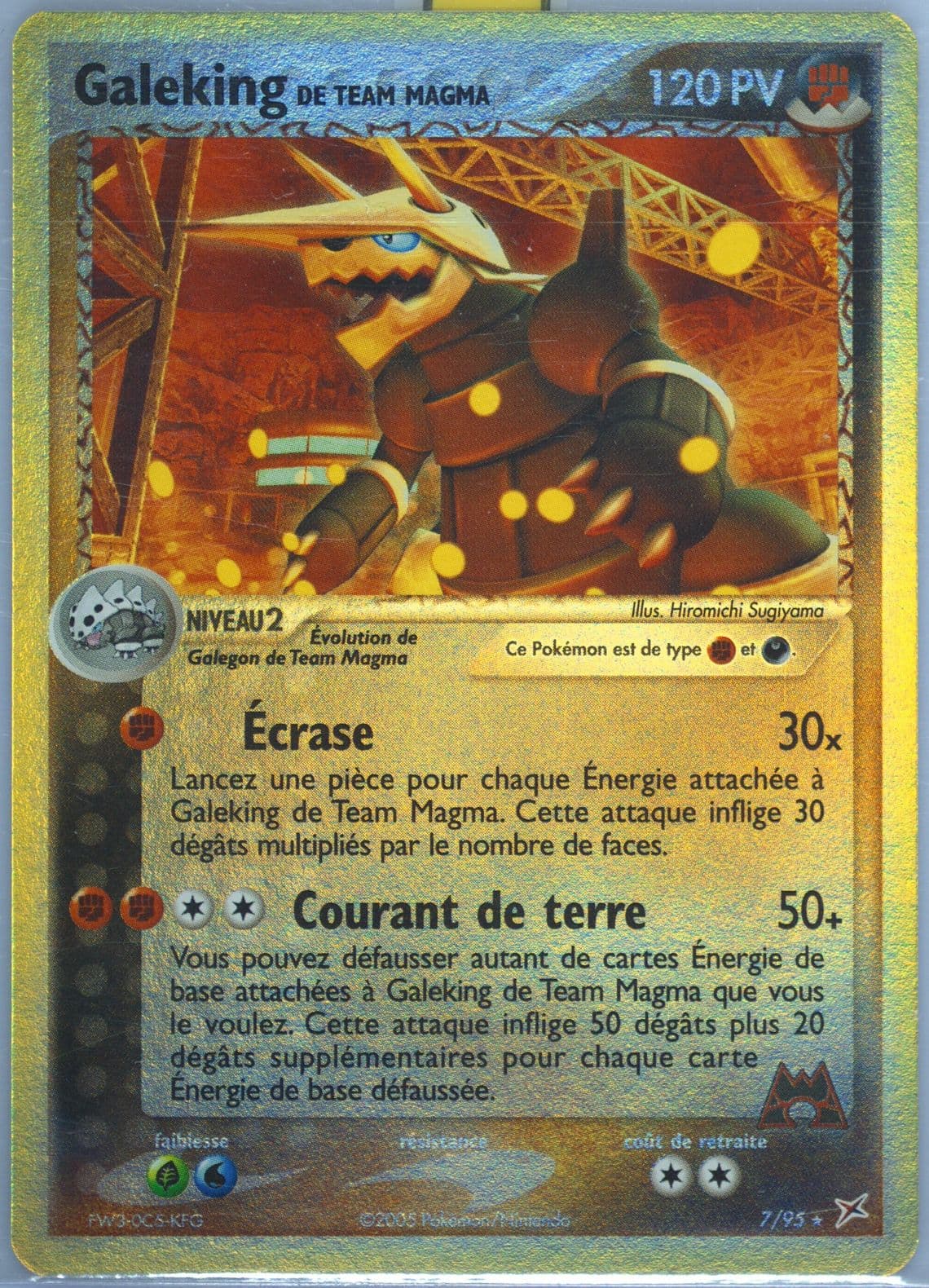 Galeking de Team Magma-Reverse Foil (7) 2005 Pokemon French EX Team Magma VS Team Aqua