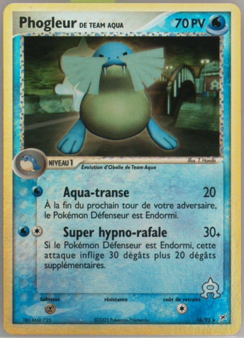 Phogleur de Team Aqua-Reverse Foil (16) 2005 Pokemon French EX Team Magma VS Team Aqua