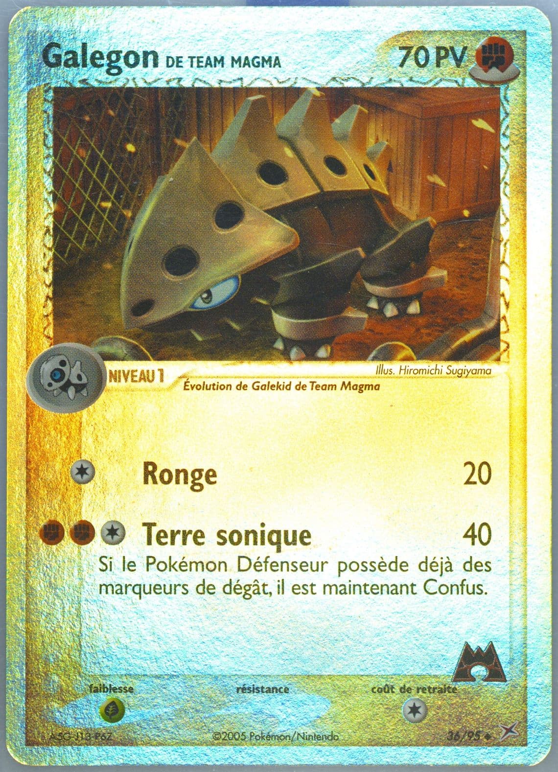 Galegon de Team Magma-Reverse Foil (36) 2005 Pokemon French EX Team Magma VS Team Aqua