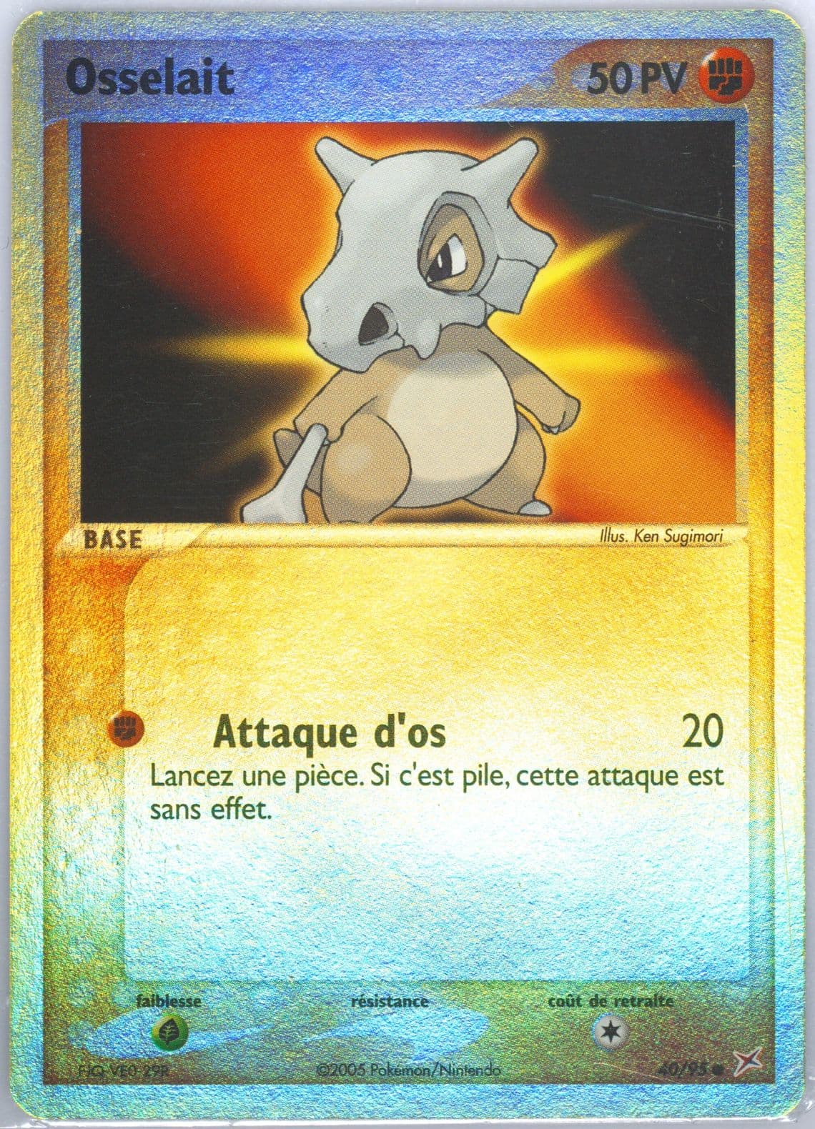 Osselait-Reverse Foil (40) 2005 Pokemon French EX Team Magma VS Team Aqua