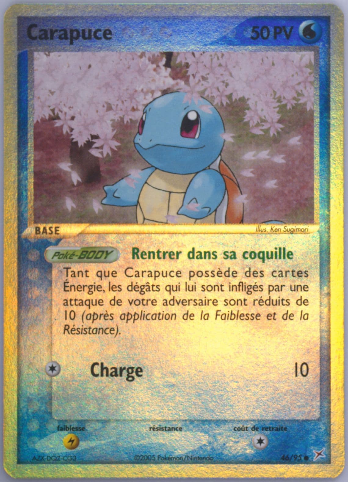 Carapuce-Reverse Foil (46) 2005 Pokemon French EX Team Magma VS Team Aqua