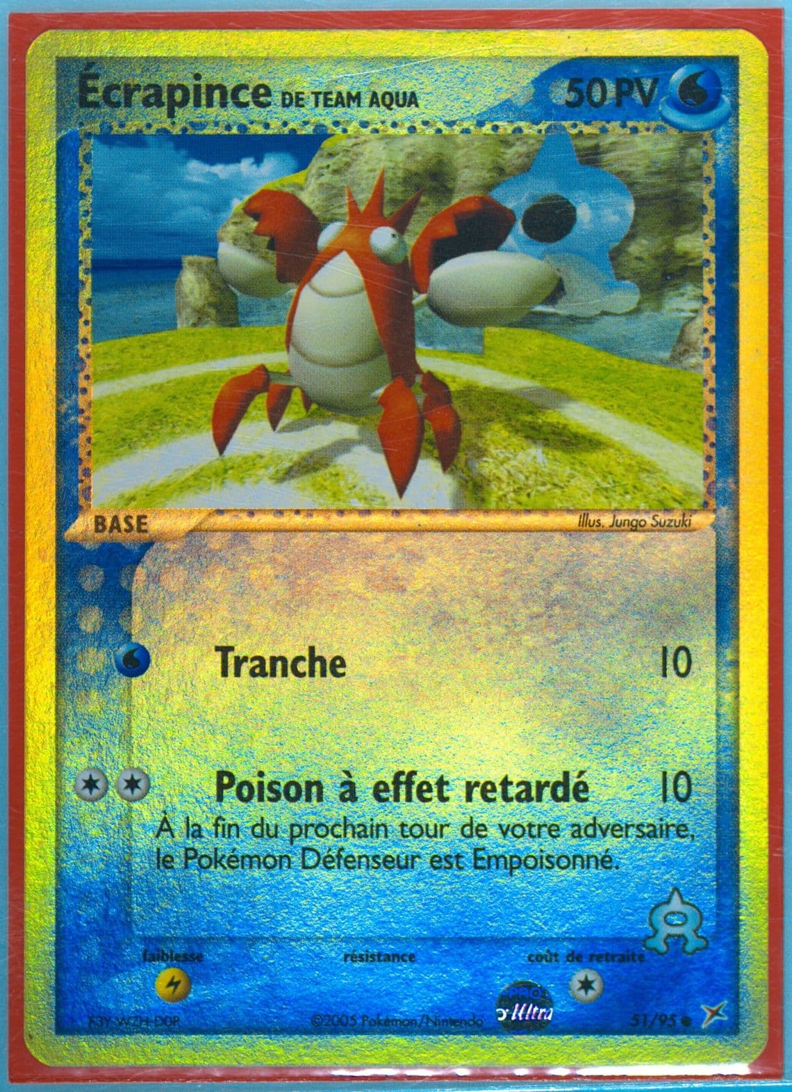 Ecrapince de Team Aqua-Reverse Foil (51) 2005 Pokemon French EX Team Magma VS Team Aqua