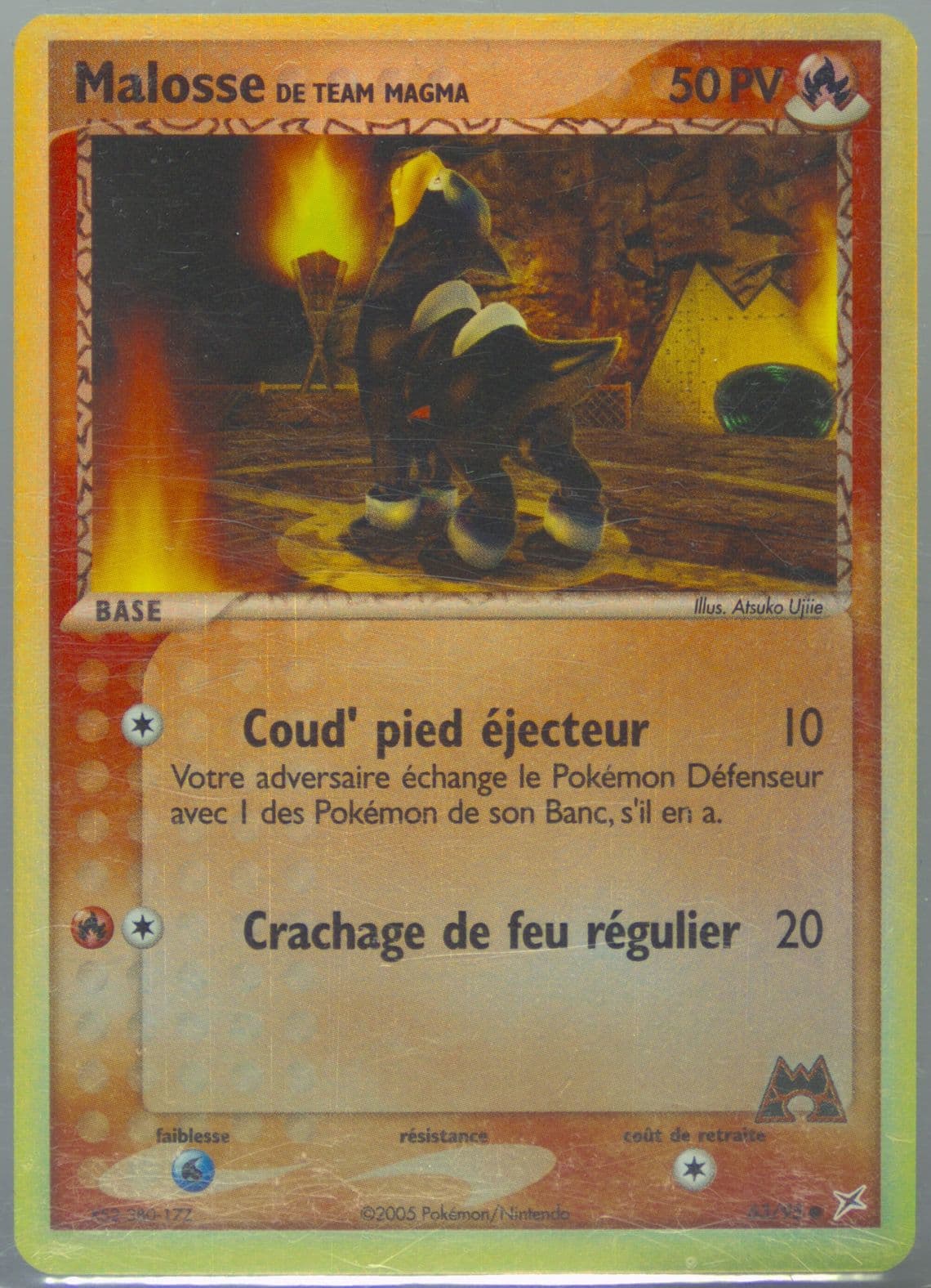 Malosse de Team Magma-Reverse Foil (63) 2005 Pokemon French EX Team Magma VS Team Aqua