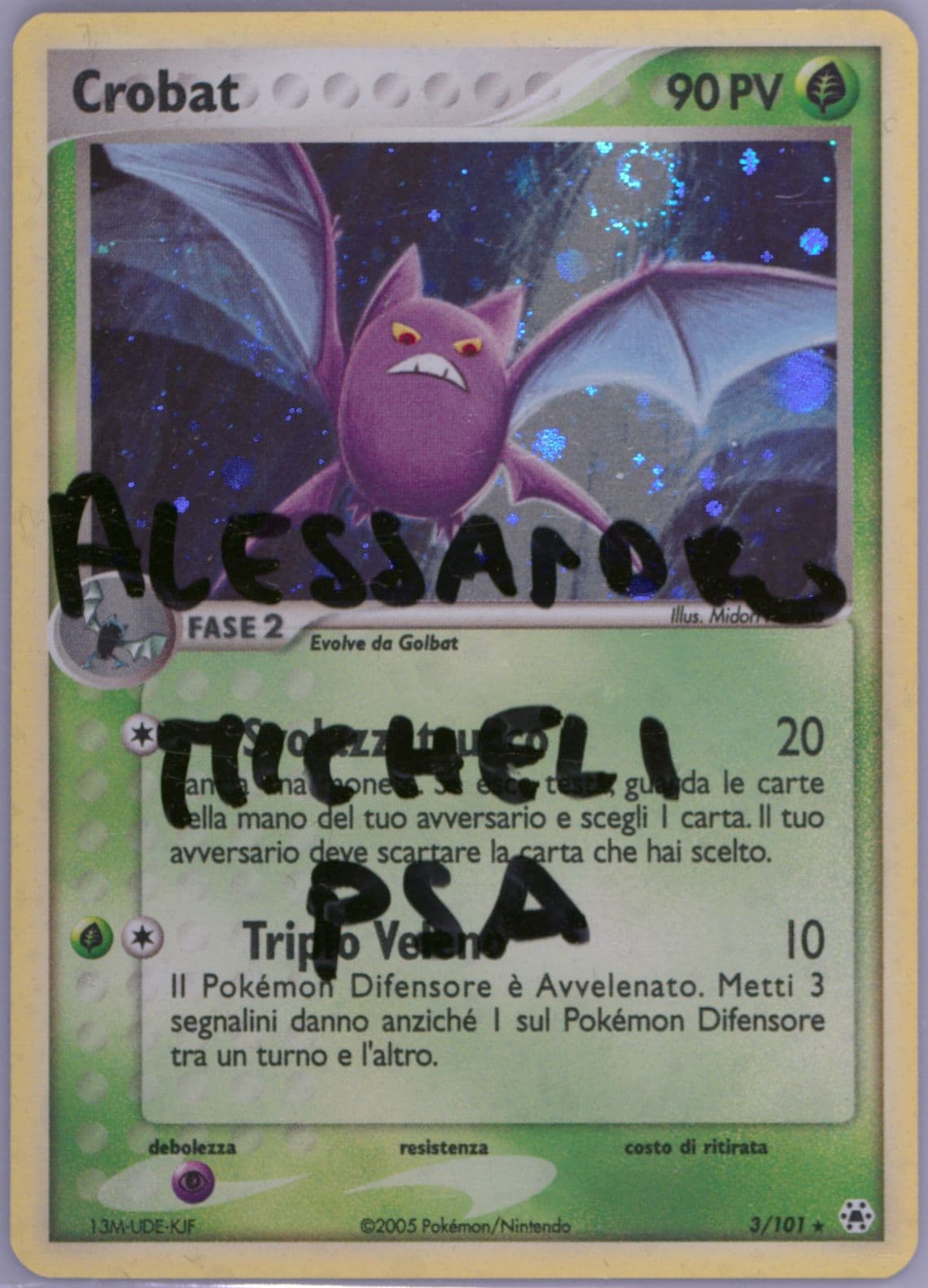 Crobat-Holo (3) 2005 Pokemon Italian EX Hidden Legends
