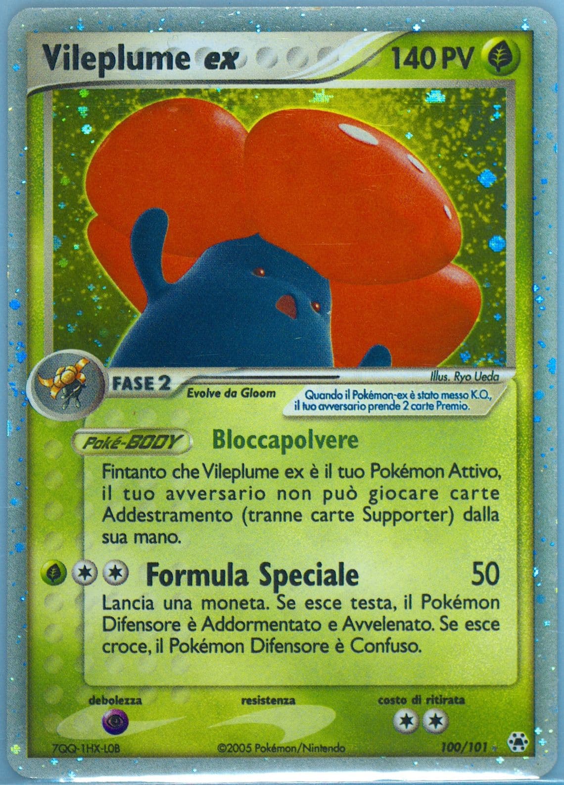 Vileplume EX-Holo (100) 2005 Pokemon Italian EX Hidden Legends