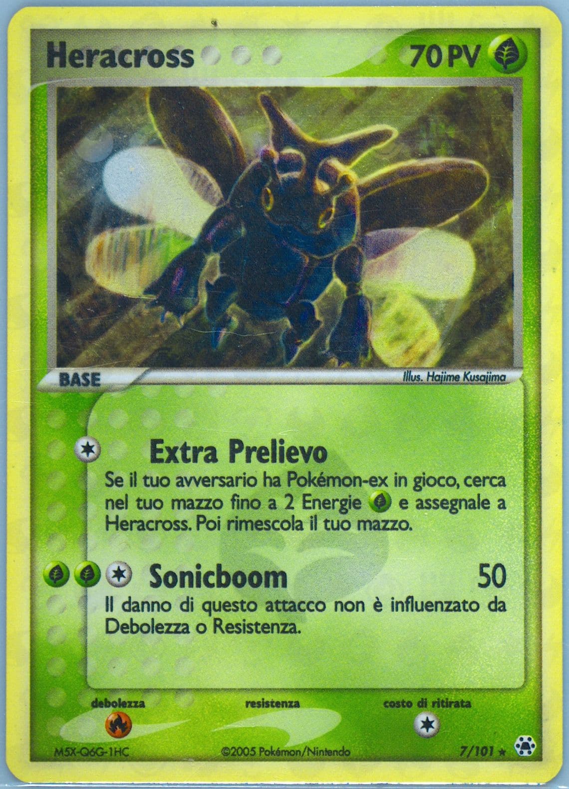 Heracross-Reverse Foil (7) 2005 Pokemon Italian EX Hidden Legends
