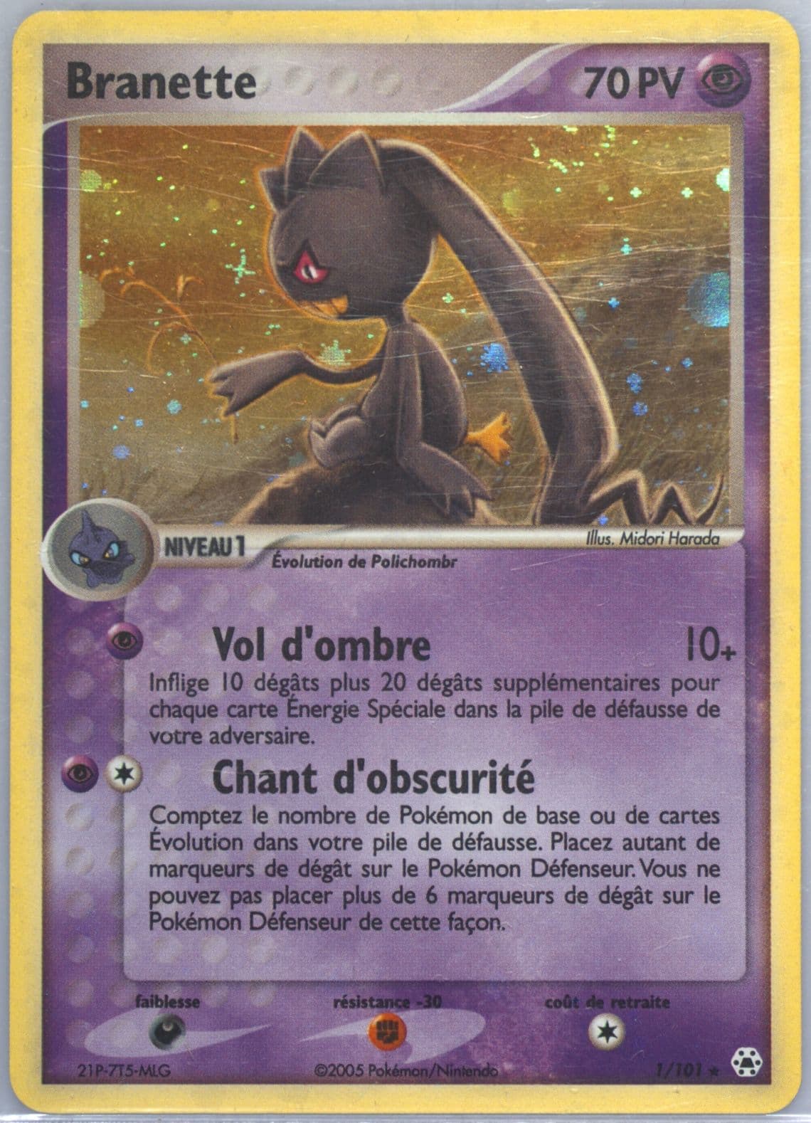 Branette-Holo (1) 2005 Pokemon French EX Hidden Legends