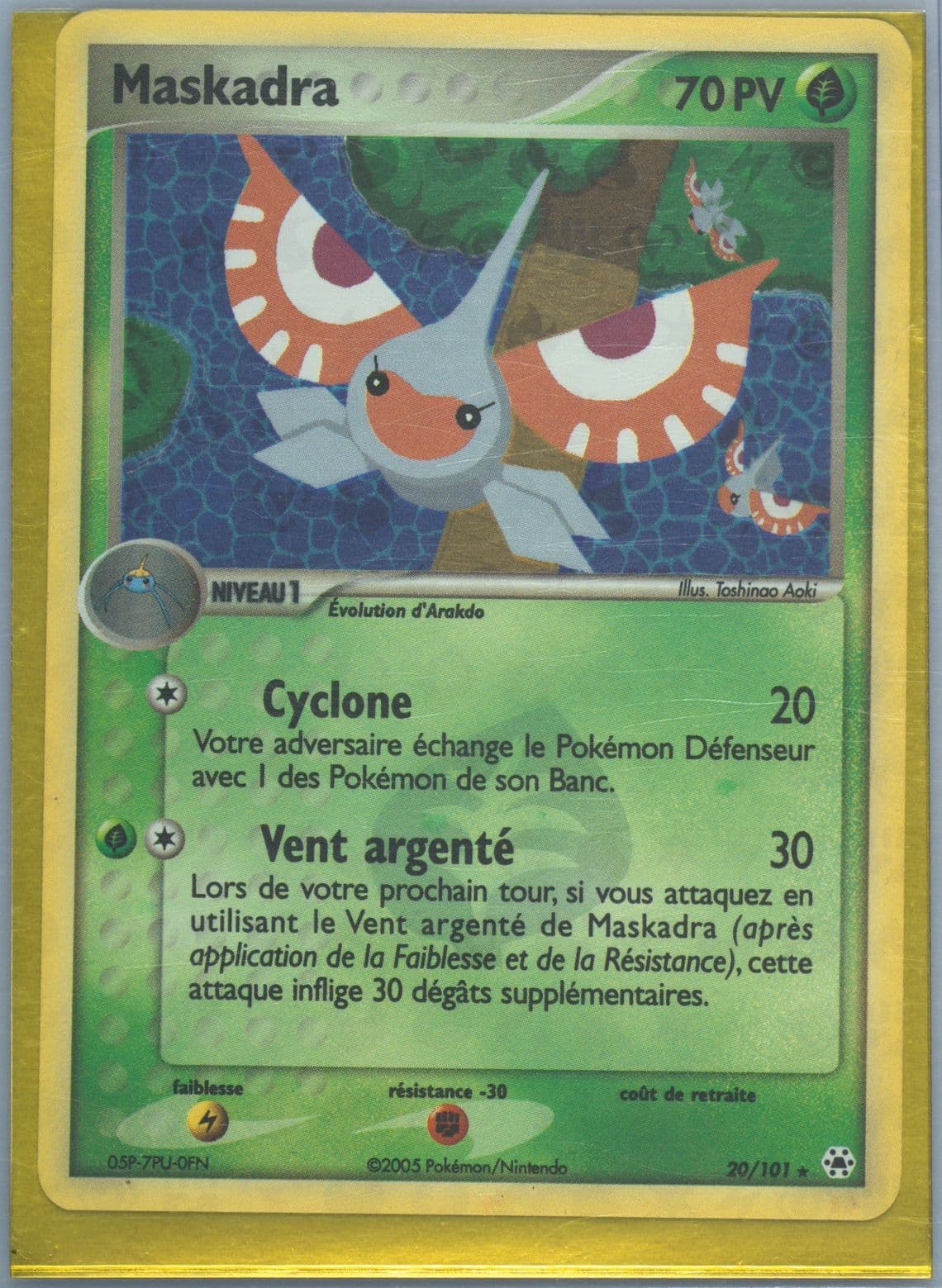 Maskadra-Reverse Foil (20) 2005 Pokemon French EX Hidden Legends