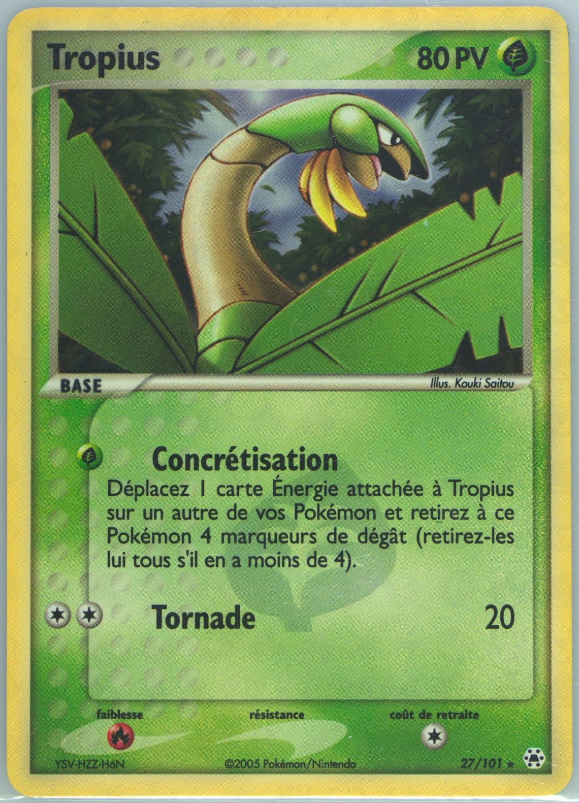 Tropius-Reverse Foil (27) 2005 Pokemon French EX Hidden Legends