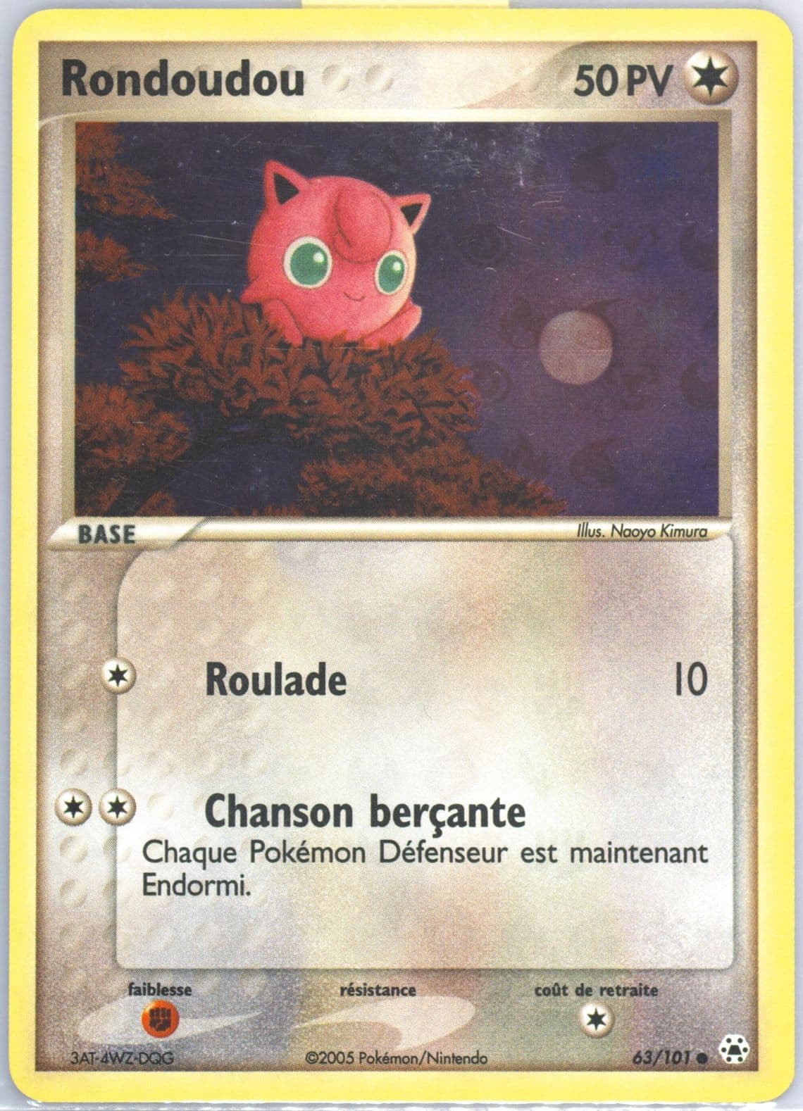 Rondoudou-Reverse Foil (63) 2005 Pokemon French EX Hidden Legends
