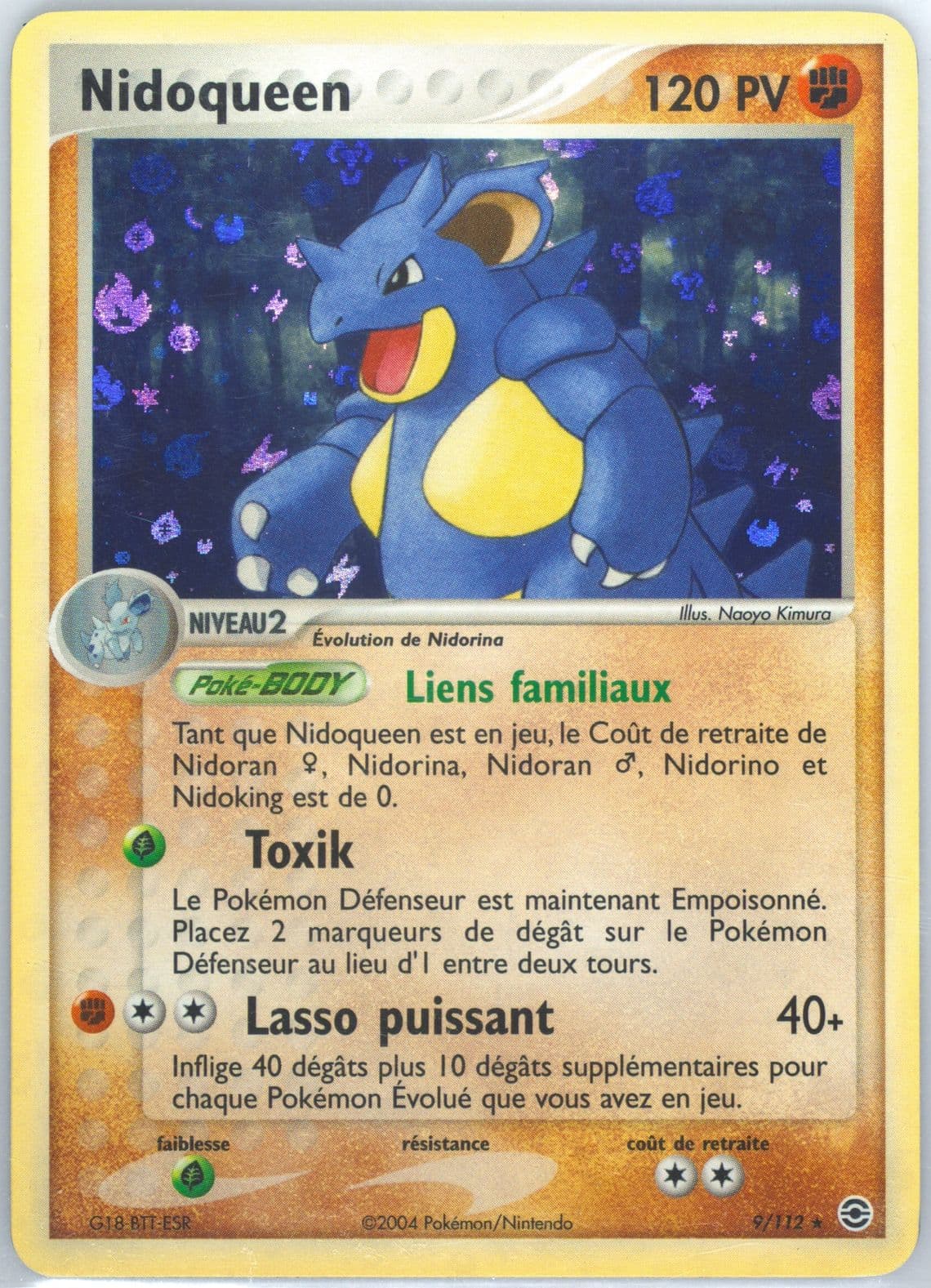 Nidoqueen-Reverse Foil French (9) 2004 Pokemon EX Fire Red & Leaf Green