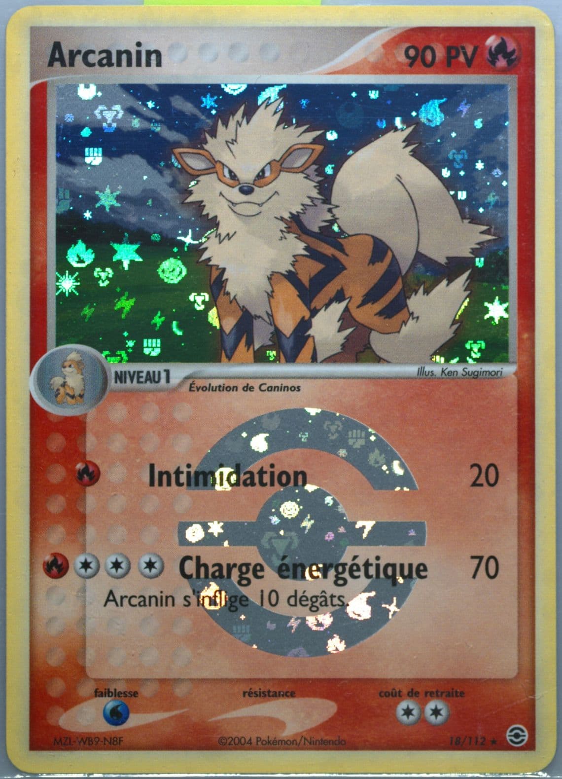 Arcanin-Reverse Foil French (18) 2004 Pokemon EX Fire Red & Leaf Green