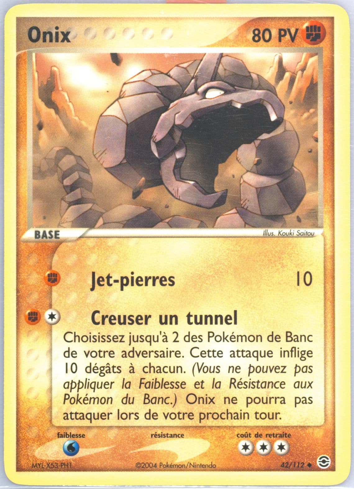 Onix French (42) 2004 Pokemon EX Fire Red & Leaf Green