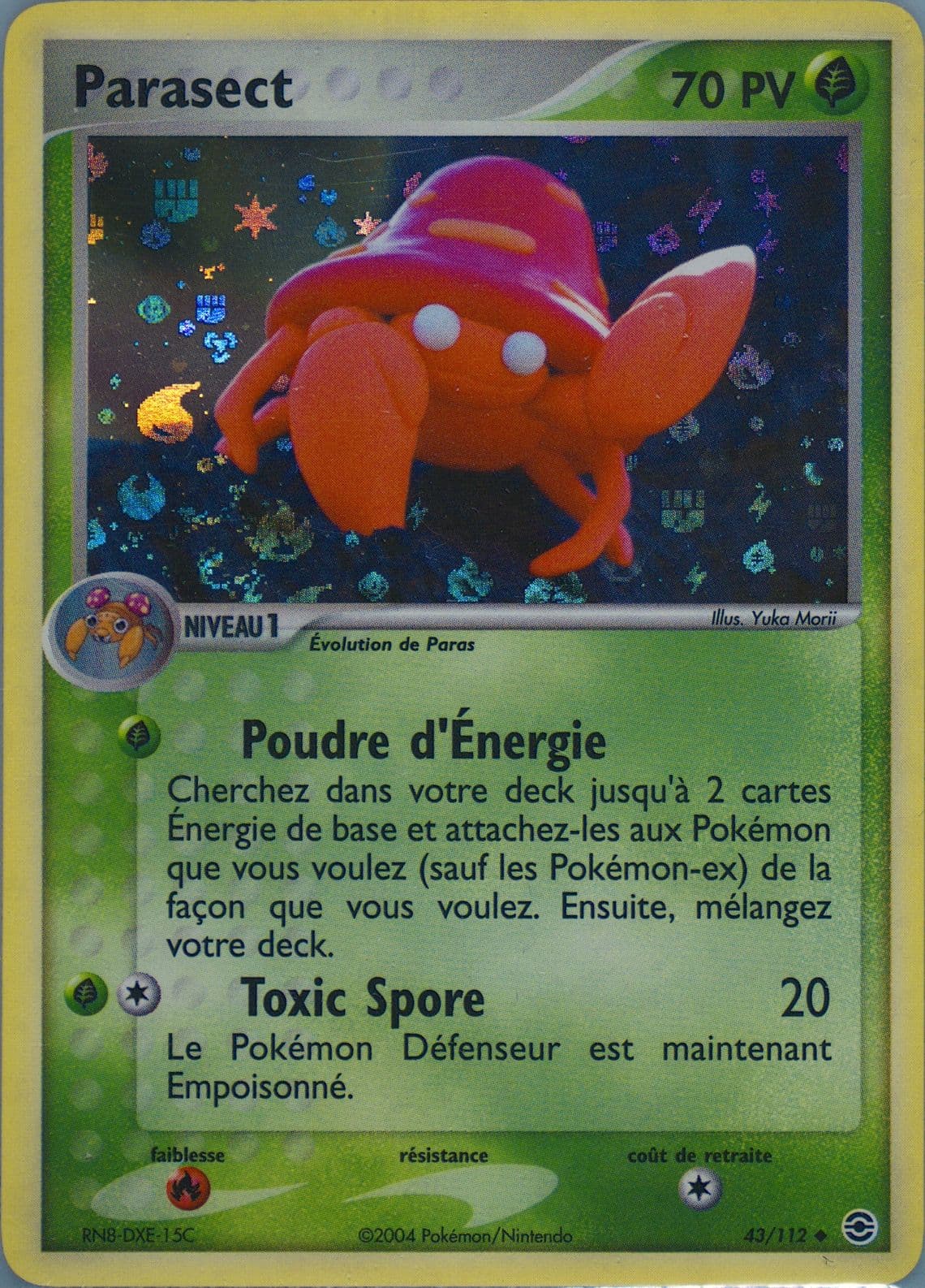 Paras-Reverse Foil French (43) 2004 Pokemon EX Fire Red & Leaf Green