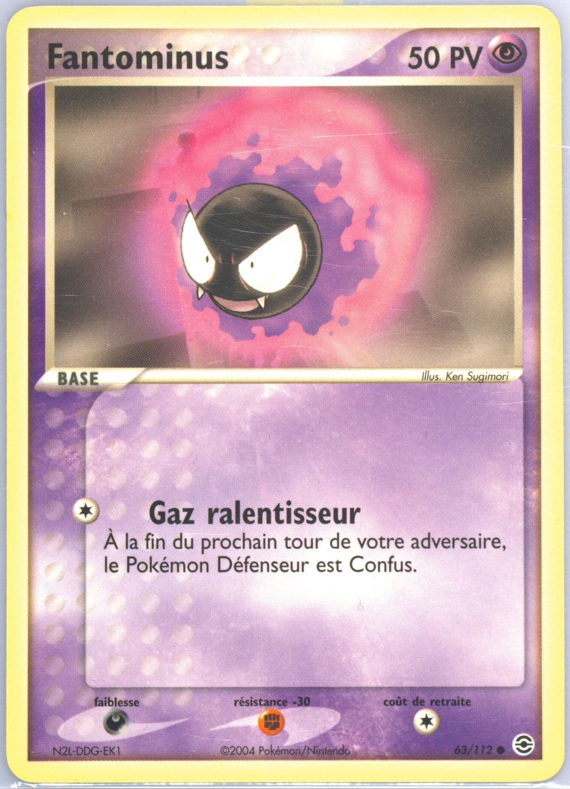 Fantominus French (63) 2004 Pokemon EX Fire Red & Leaf Green