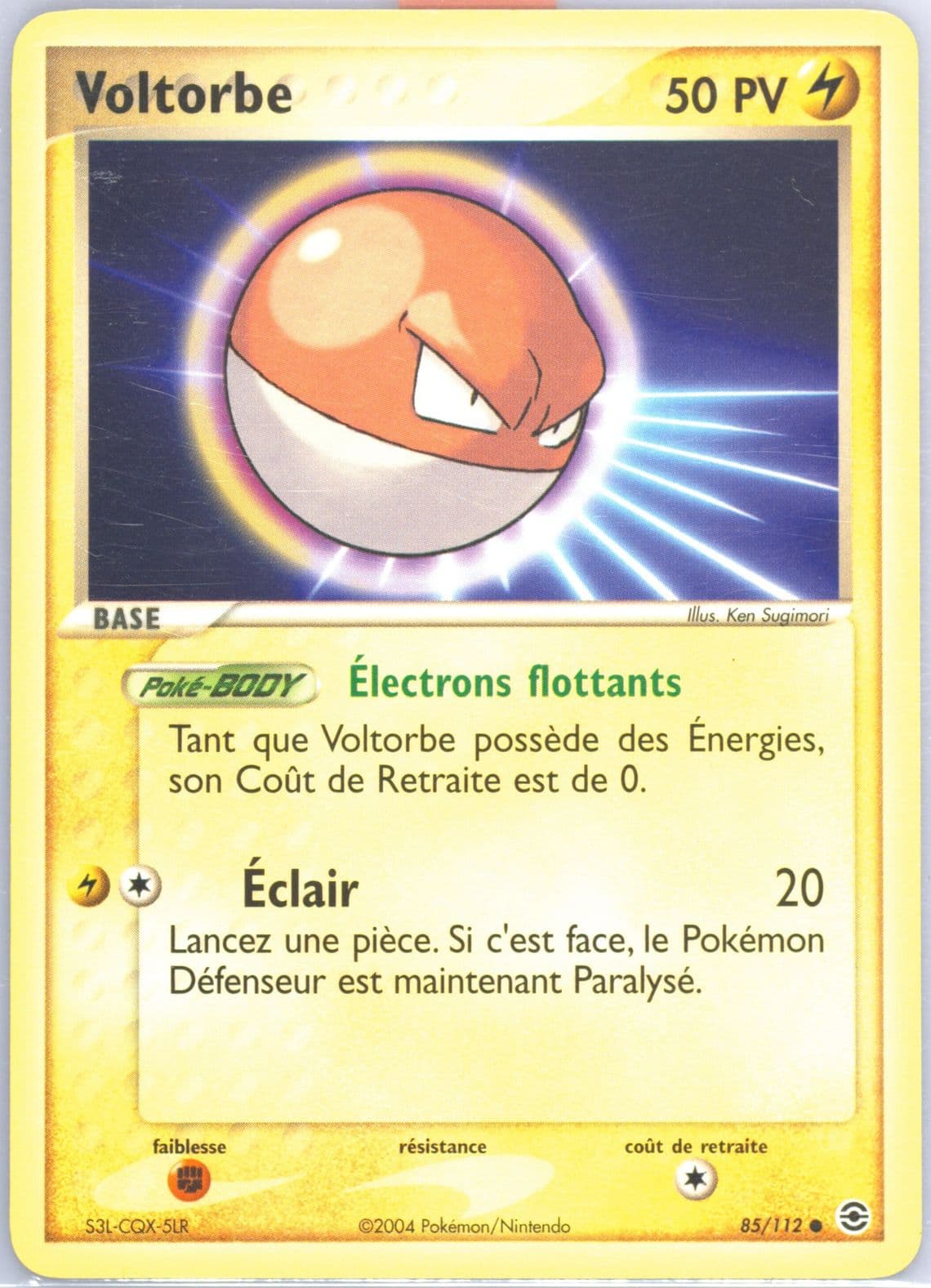 Voltorbe French (85) 2004 Pokemon EX Fire Red & Leaf Green