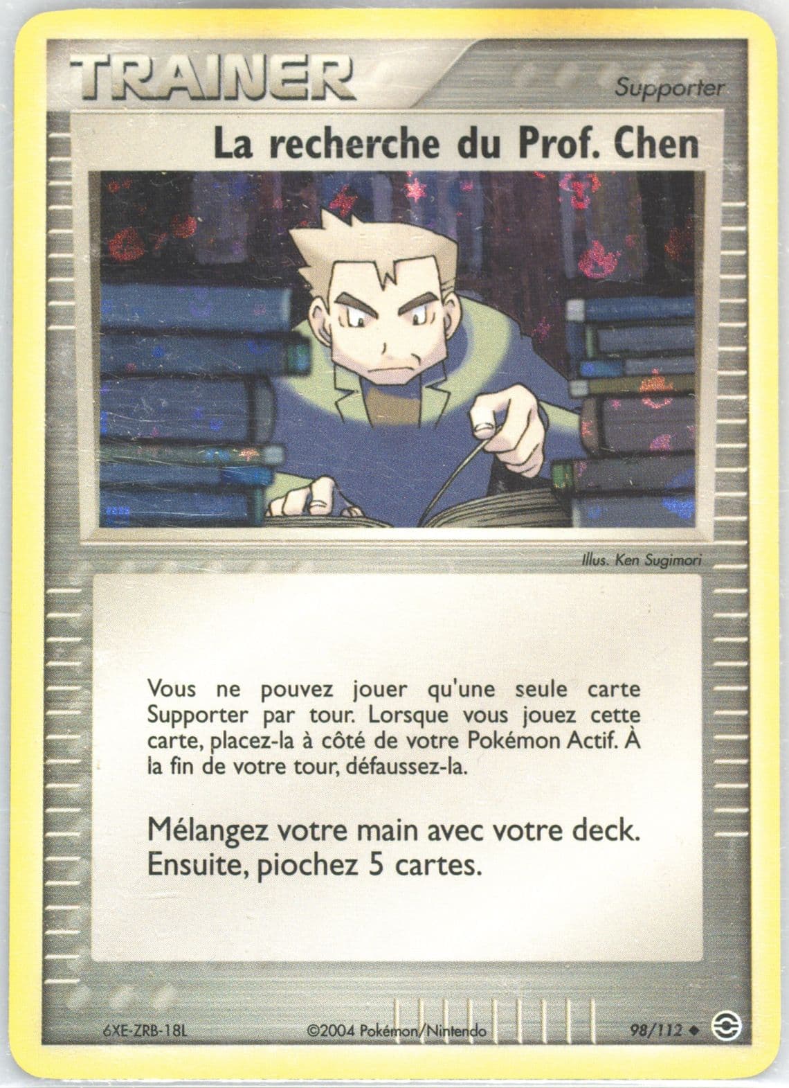 La Recherche Du Prof. Chen-Reverse Foil French (98) 2004 Pokemon EX Fire Red & Leaf Green