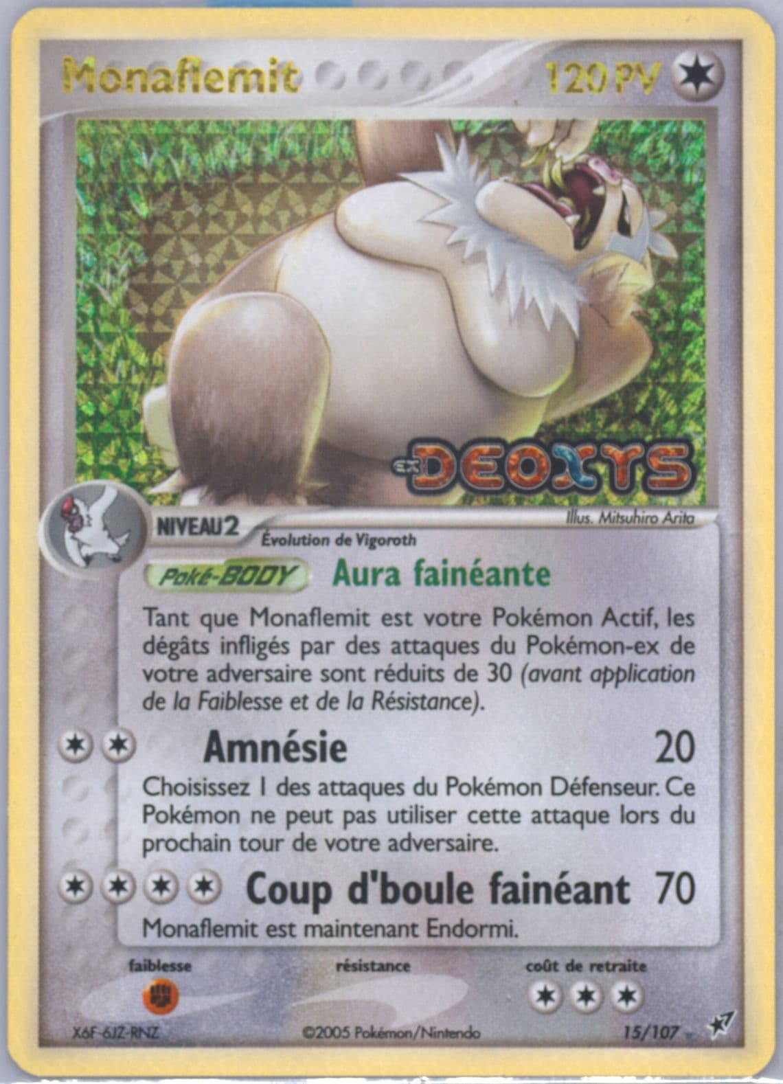 Monaflemit-Reverse Foil French (15) 2005 Pokemon EX Deoxys