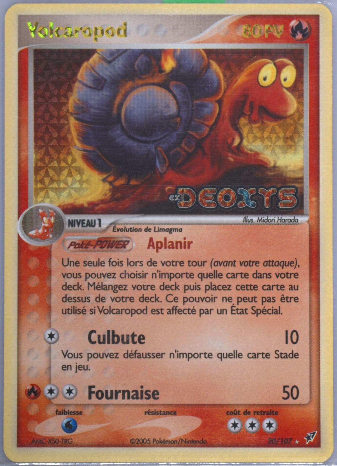 Volcaropod-Reverse Foil French (20) 2005 Pokemon EX Deoxys