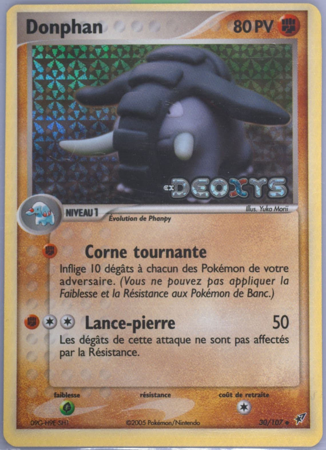 Donphan-Reverse Foil French (30) 2005 Pokemon EX Deoxys