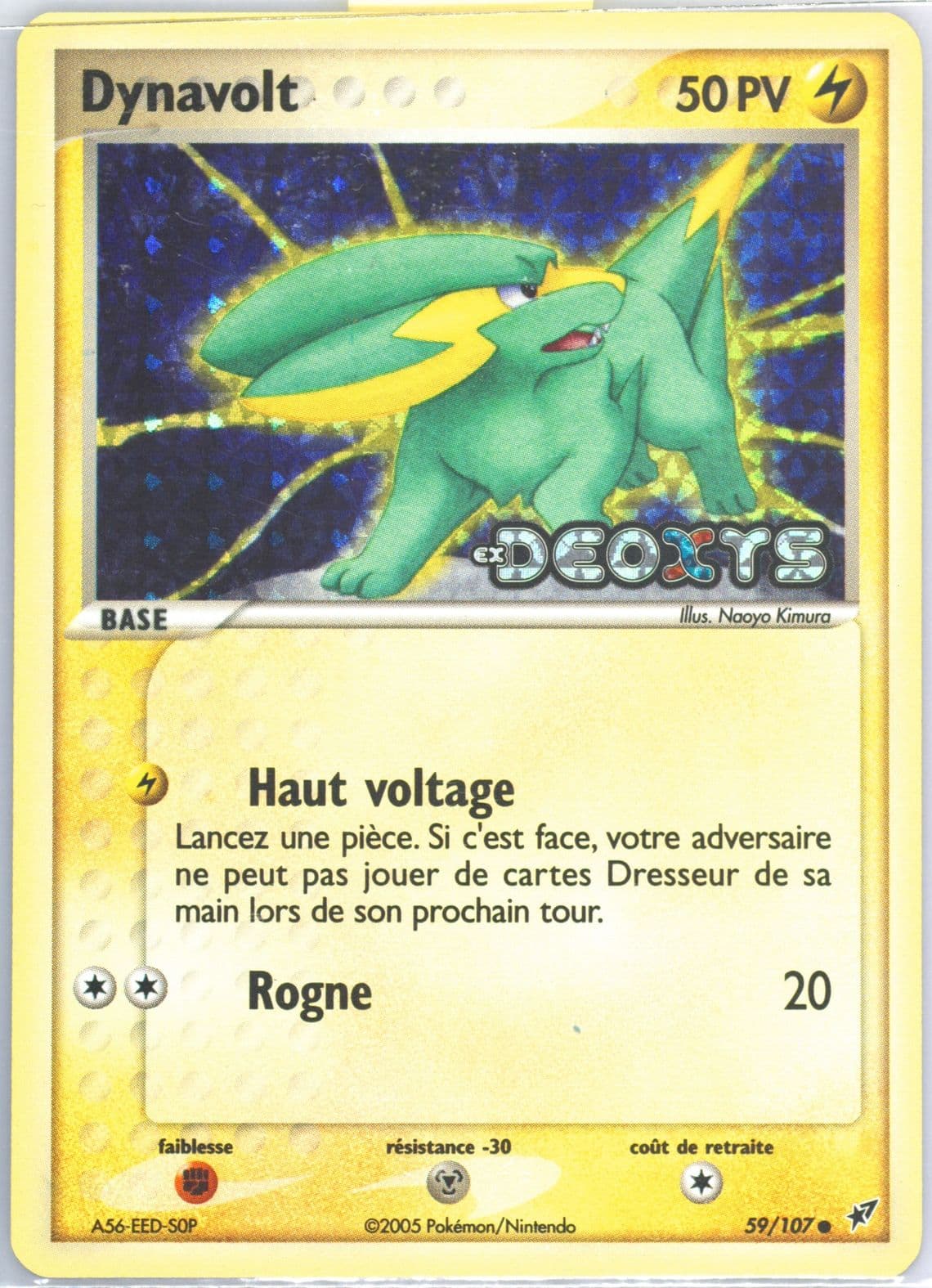 Dynavolt-Reverse Foil French (59) 2005 Pokemon EX Deoxys