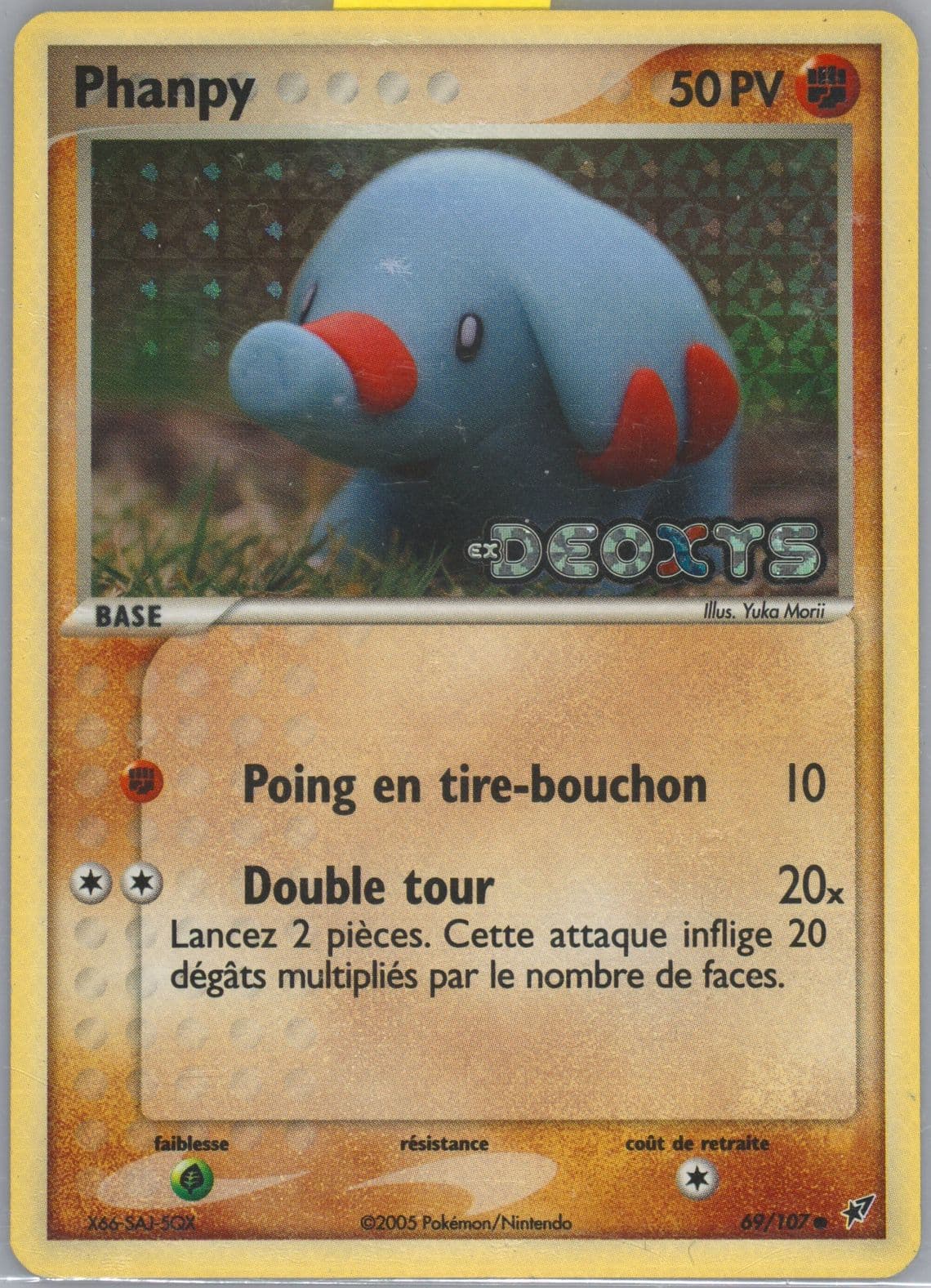 Phanpy-Reverse Foil French (69) 2005 Pokemon EX Deoxys