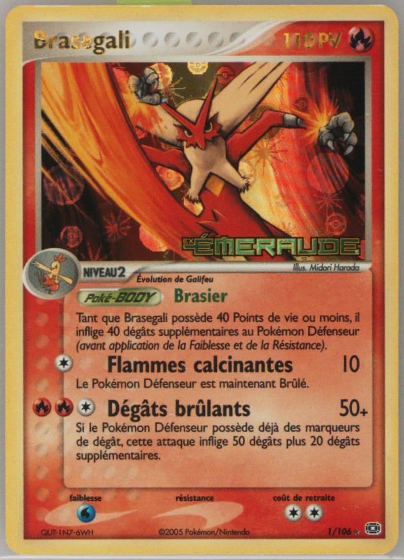 Brasegali-Reverse Foil French (1) 2005 Pokemon EX Emerald