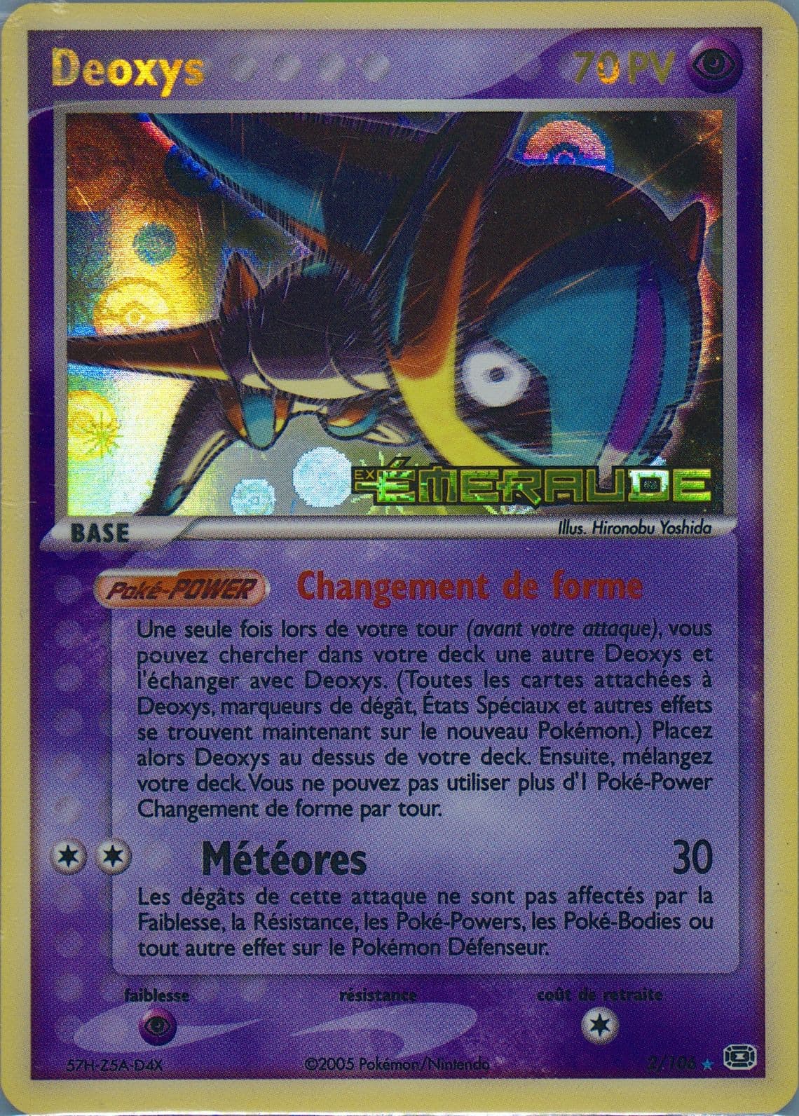 Deoxys-Reverse Foil French (2) 2005 Pokemon EX Emerald
