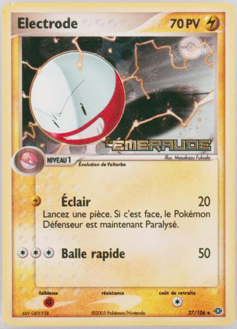 Electrode-Reverse Foil French (27) 2005 Pokemon EX Emerald