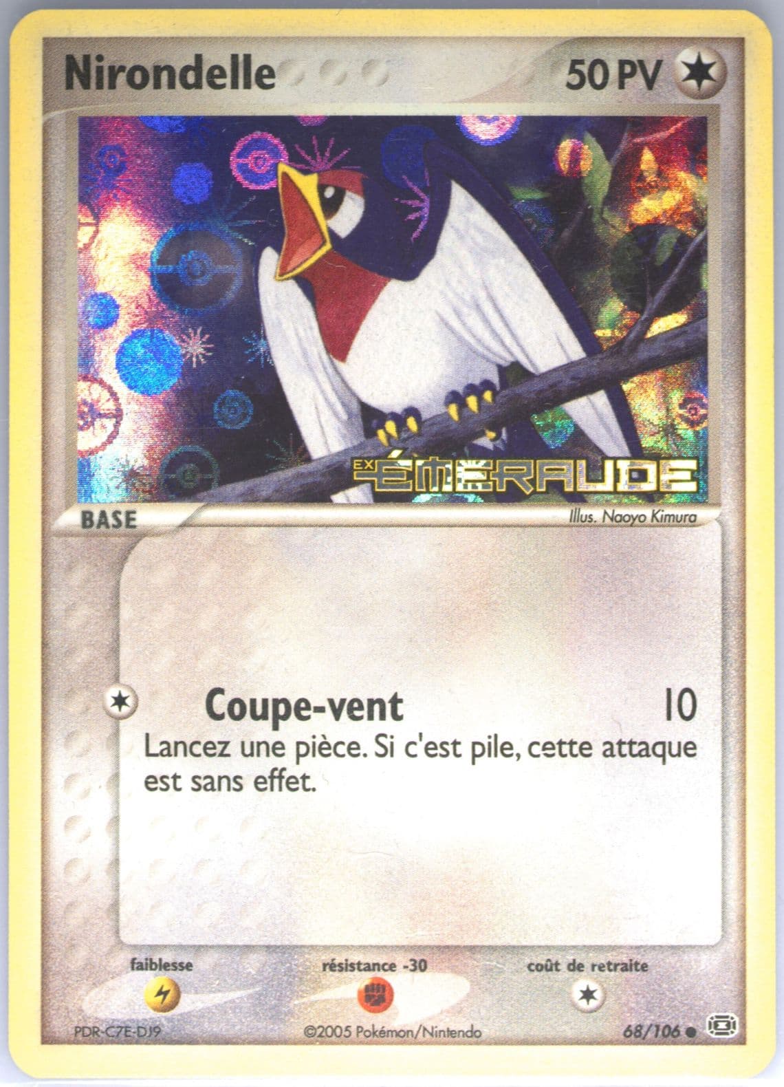Nirondelle-Reverse Foil French (68) 2005 Pokemon EX Emerald