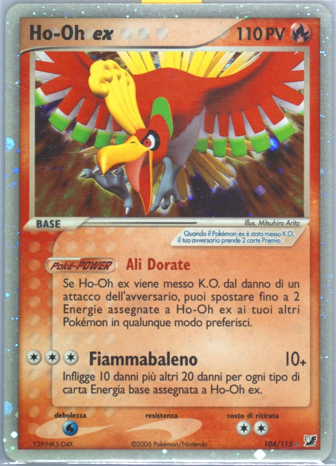 HO-Oh EX-Holo Italian (104) 2005 Pokemon EX Unseen Forces
