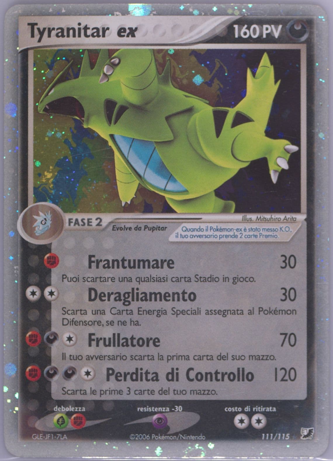 Tyranitar EX-Holo Italian (111) 2005 Pokemon EX Unseen Forces