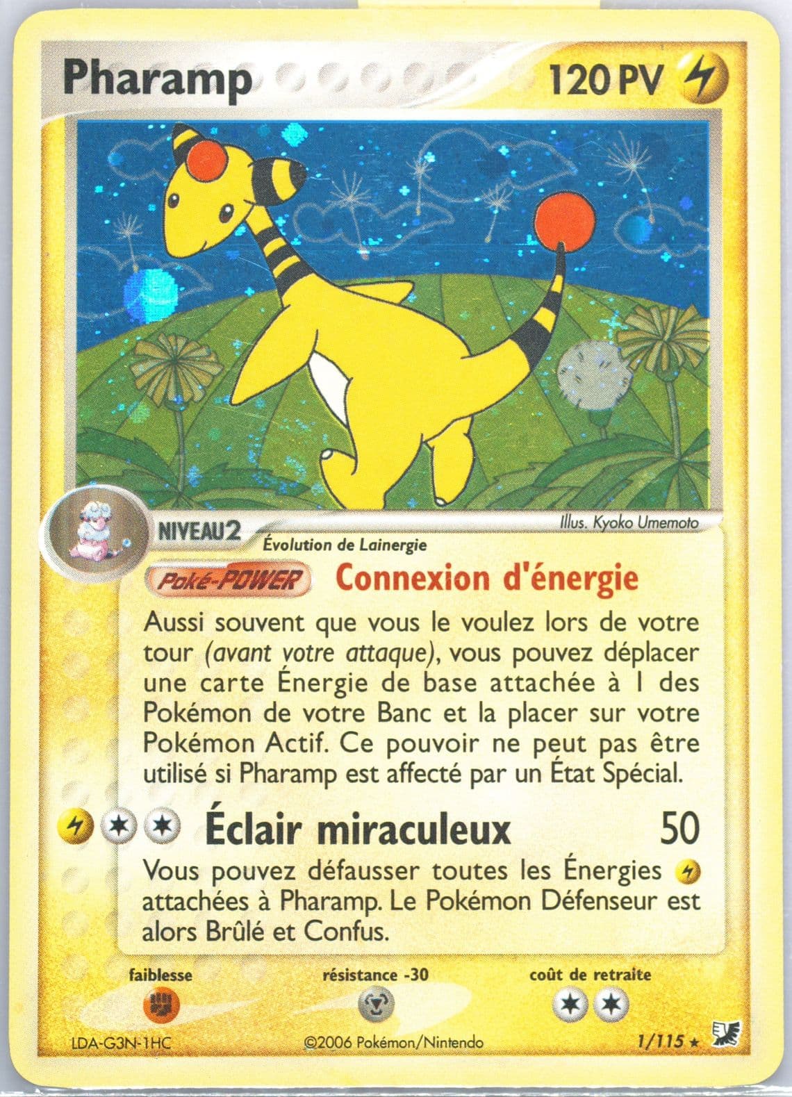 Pharamp-Holo (1) 2006 Pokemon French EX Unseen Forces