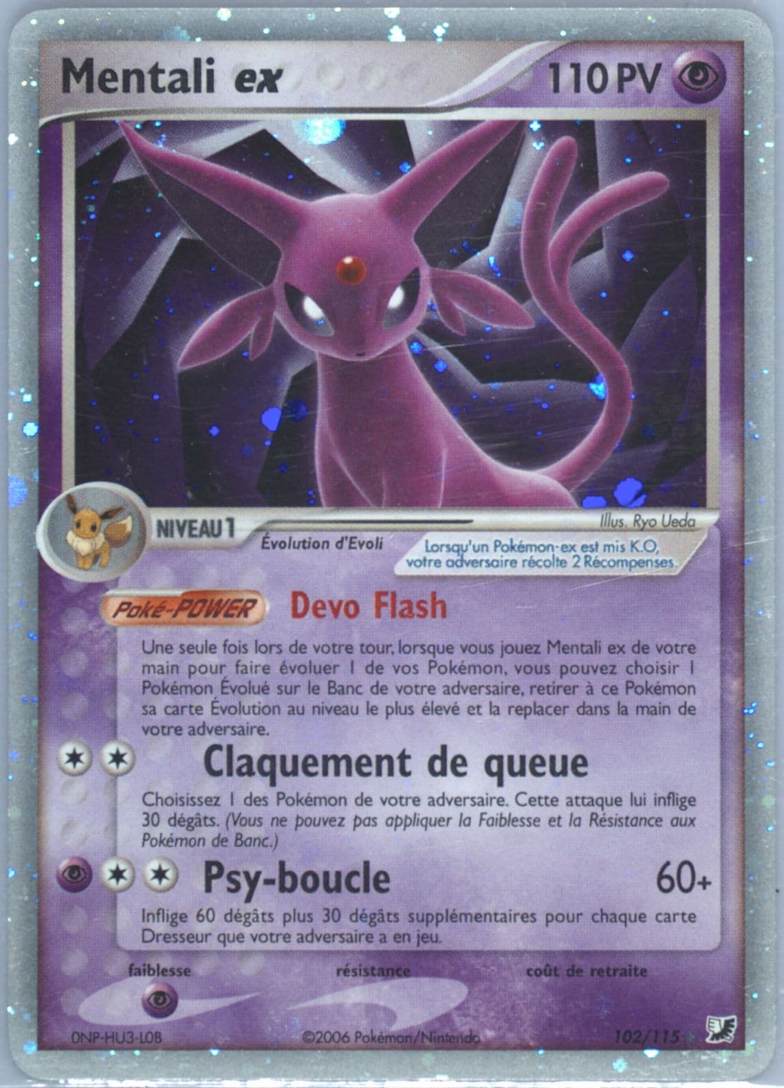 Mentali EX-Holo (102) 2006 Pokemon French EX Unseen Forces