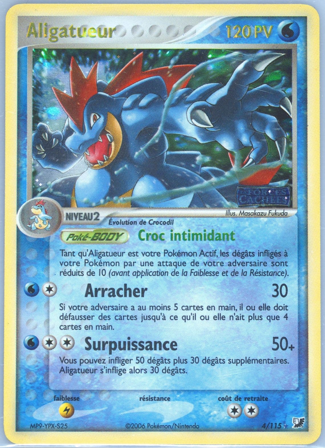 Aligatueur-Reverse Foil (4) 2006 Pokemon French EX Unseen Forces