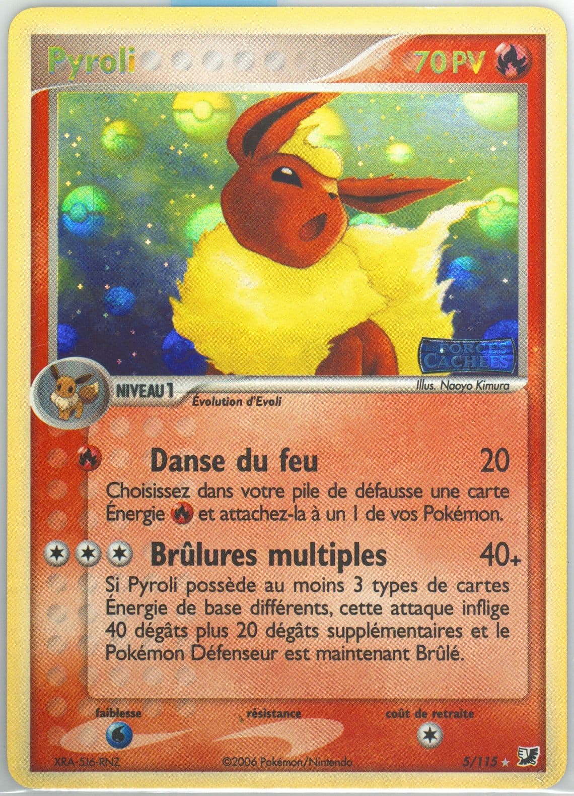 Pyroli-Reverse Foil (5) 2006 Pokemon French EX Unseen Forces