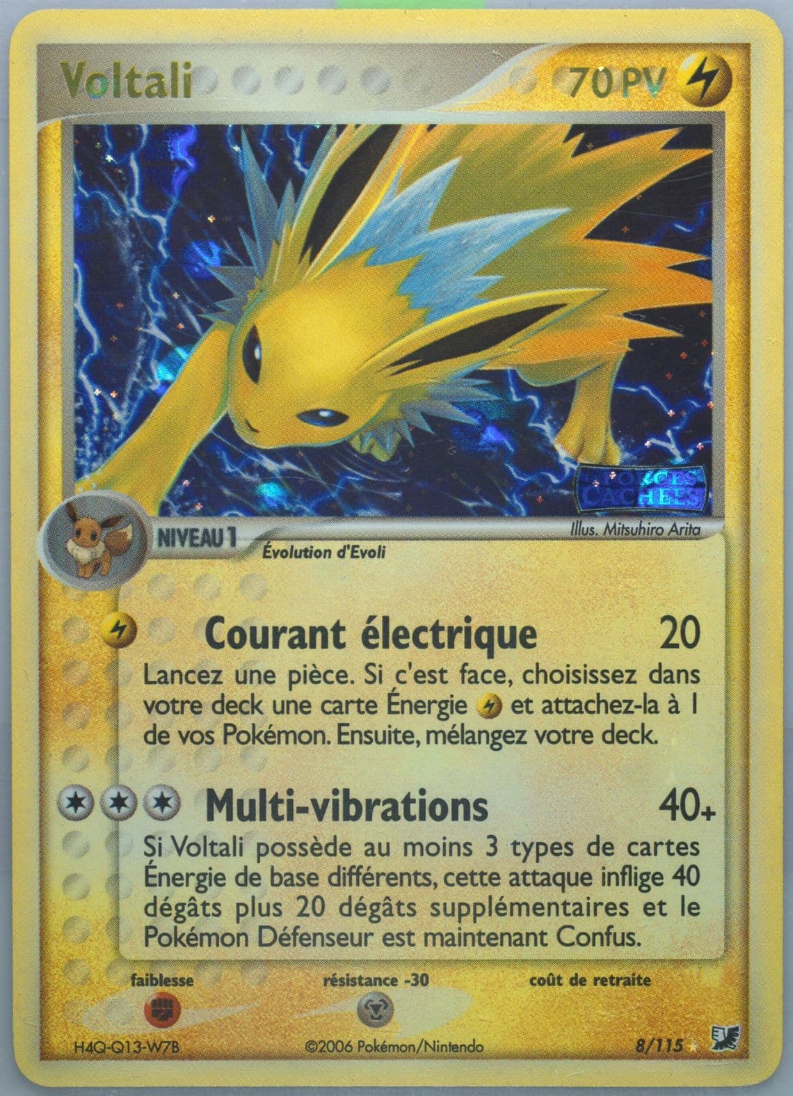 Voltali-Reverse Foil (8) 2006 Pokemon French EX Unseen Forces