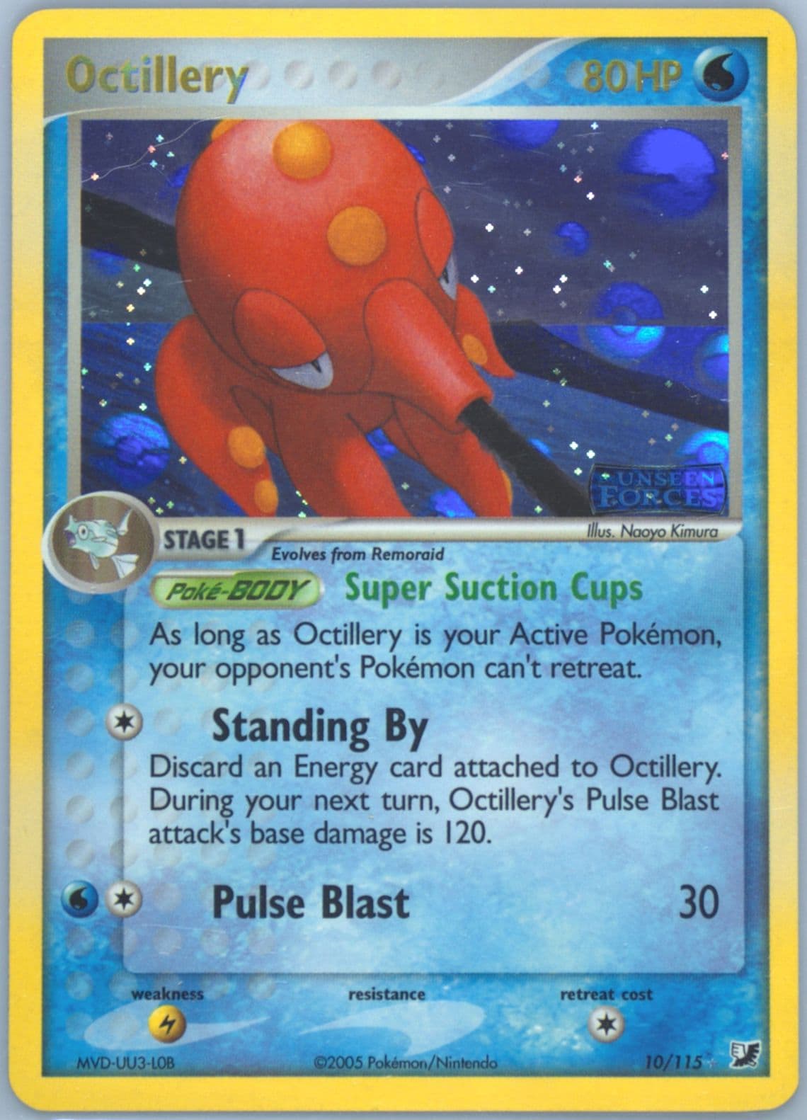 Octillery-Reverse Foil (10) 2006 Pokemon French EX Unseen Forces