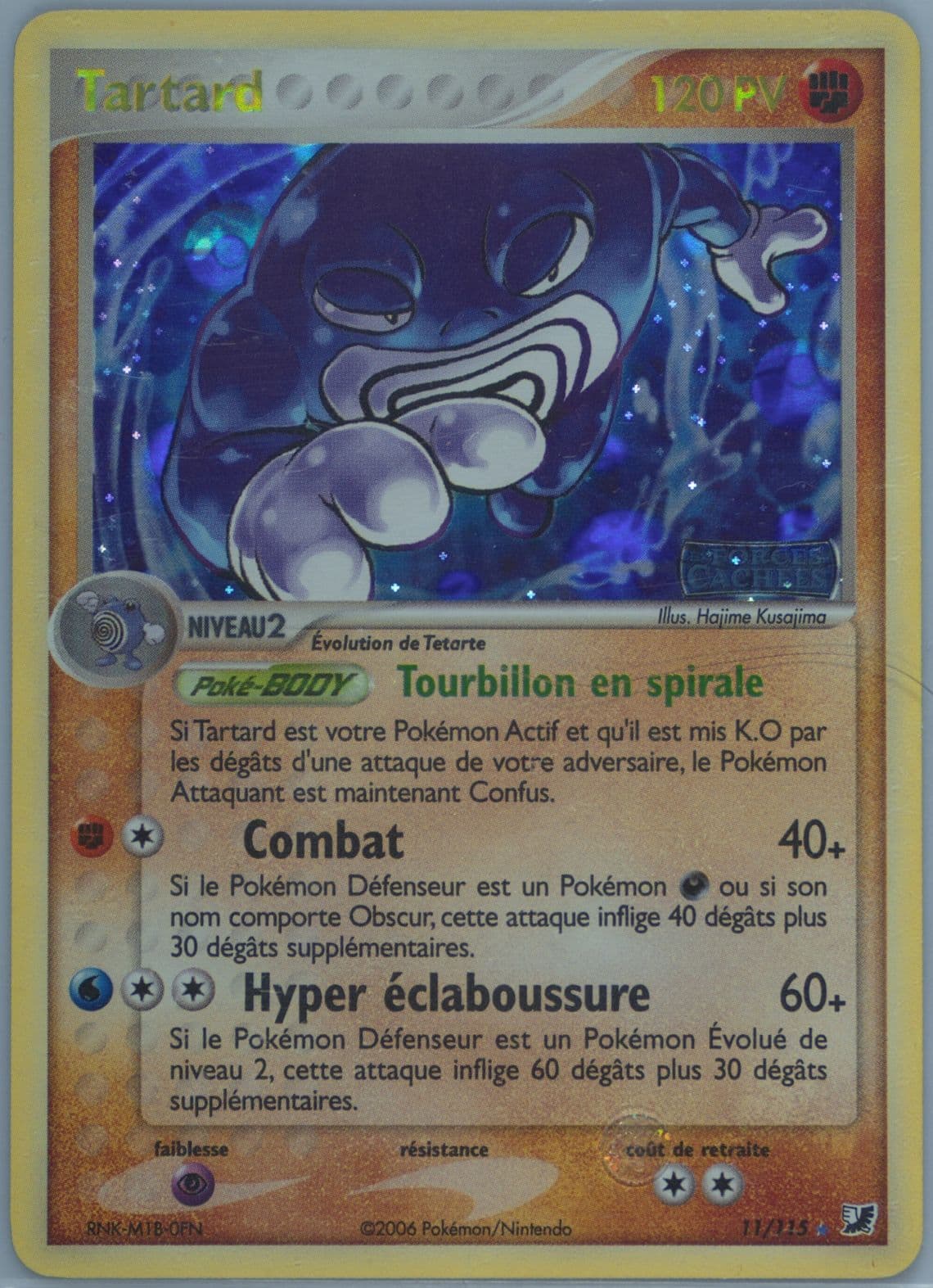 Tartard-Reverse Foil (11) 2006 Pokemon French EX Unseen Forces
