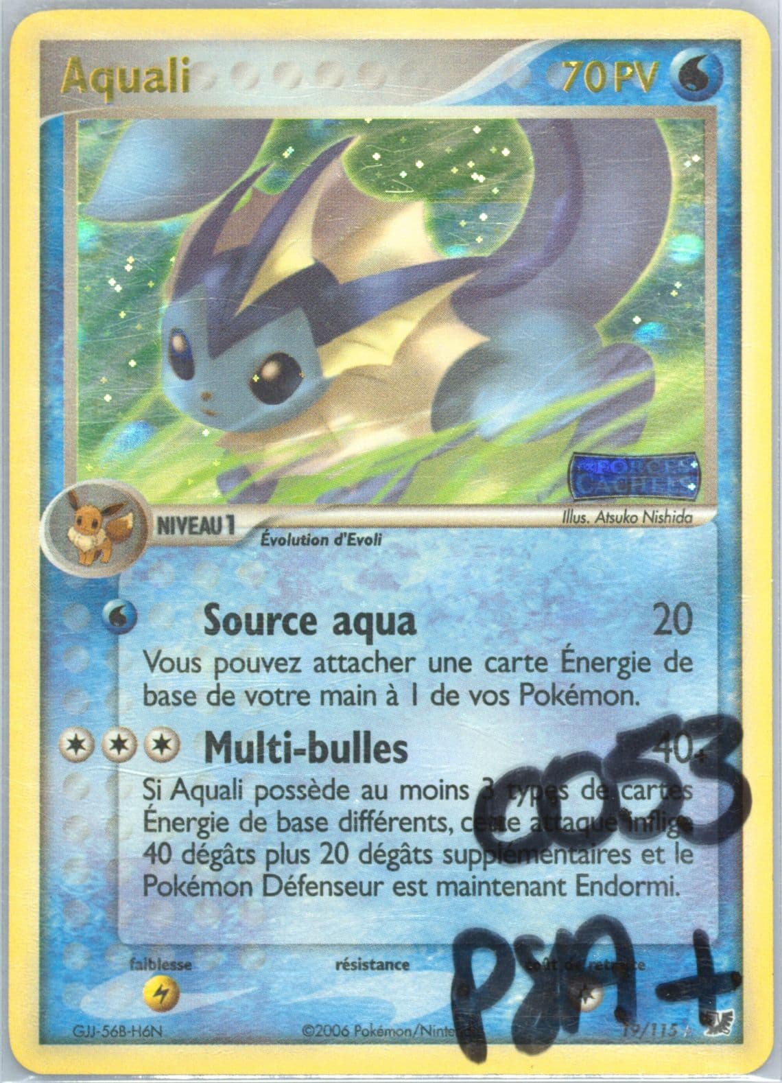 Aquali-Reverse Foil (19) 2006 Pokemon French EX Unseen Forces