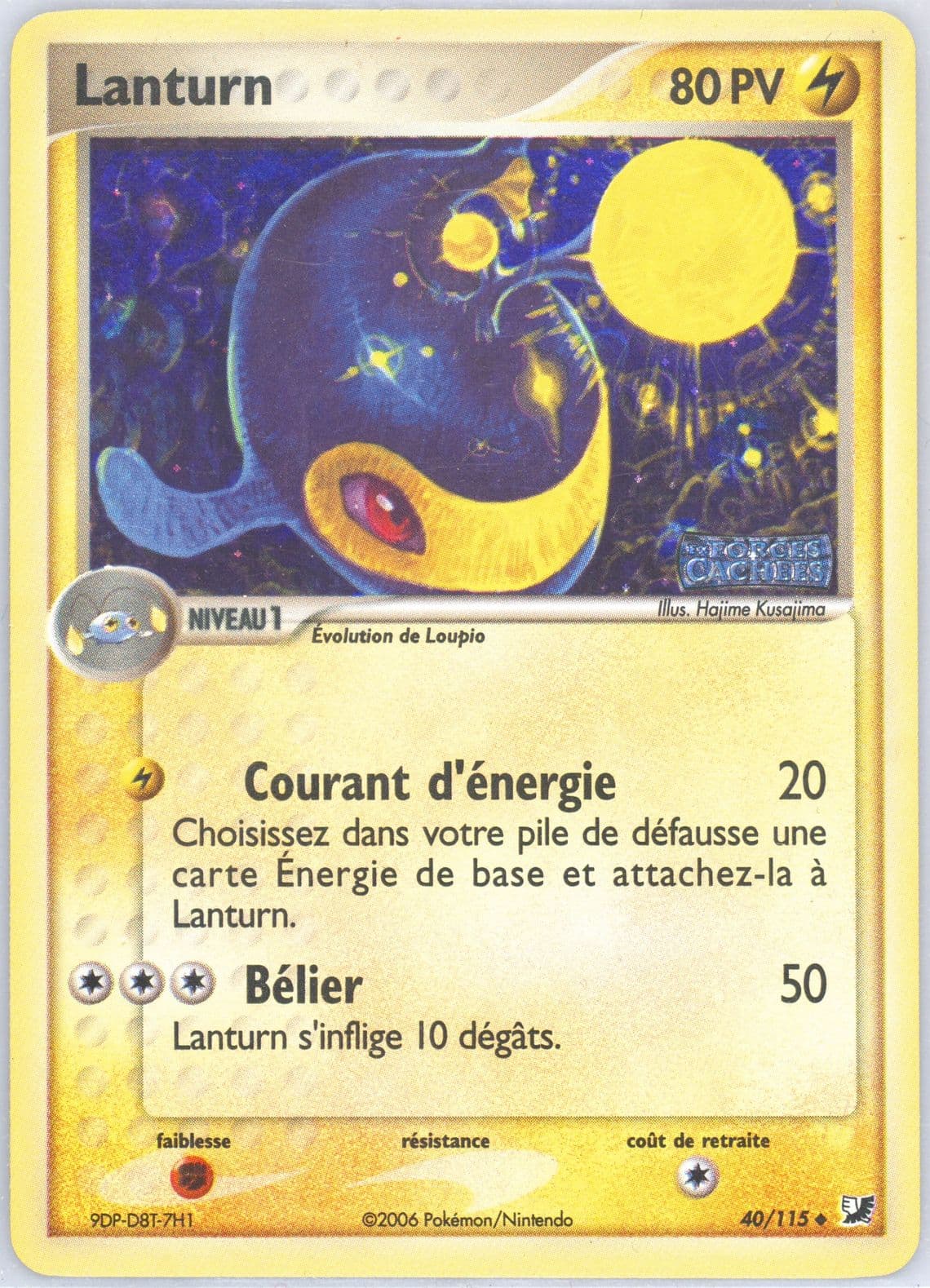 Lanturn-Reverse Foil (40) 2006 Pokemon French EX Unseen Forces