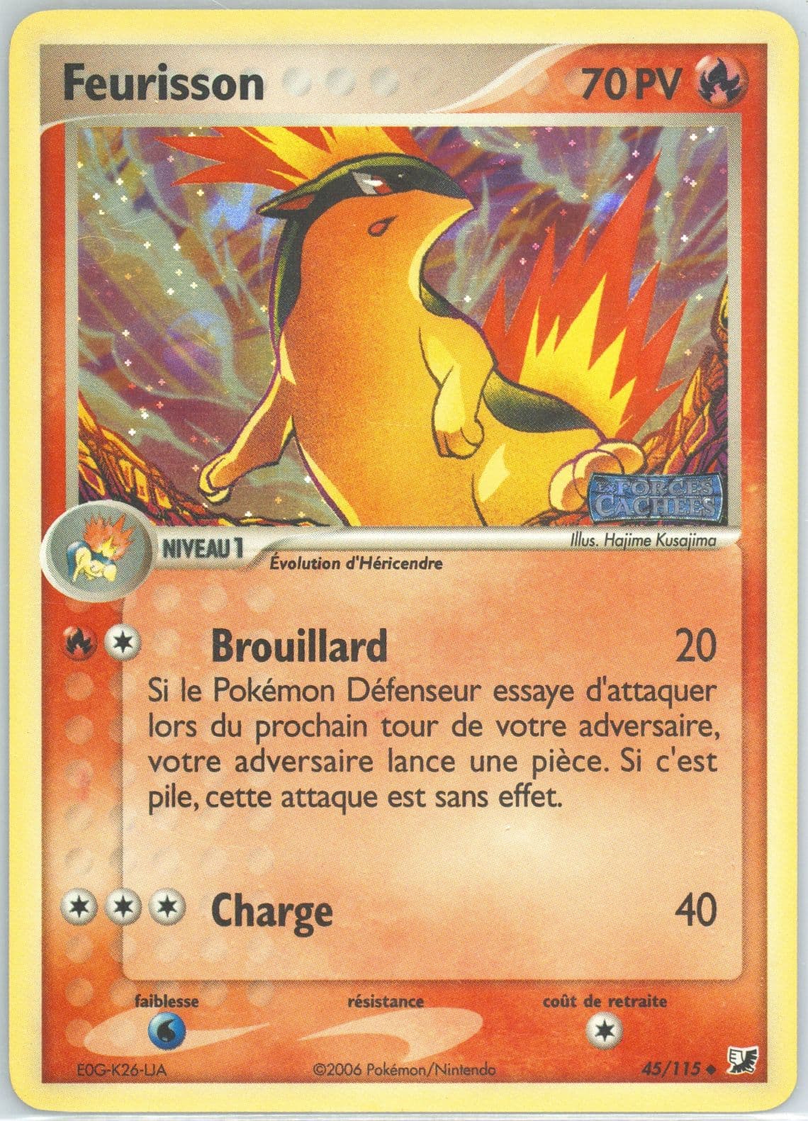Feurisson-Reverse Foil (45) 2006 Pokemon French EX Unseen Forces