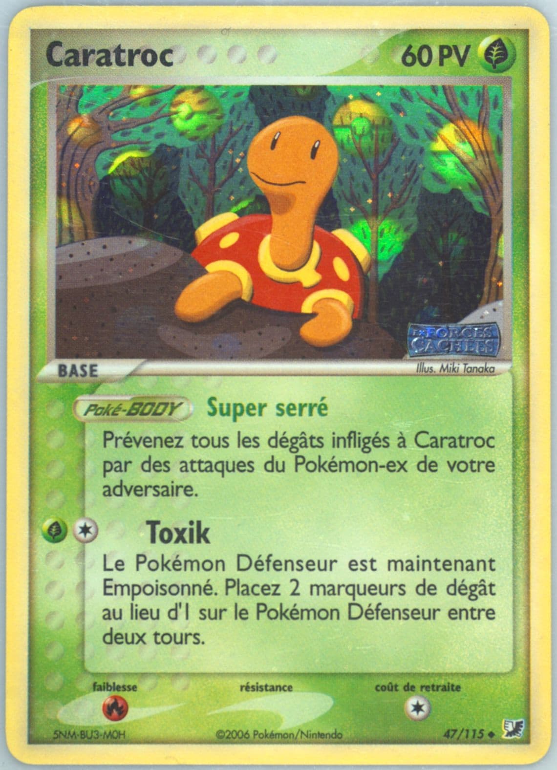 Caratroc-Reverse Foil (47) 2006 Pokemon French EX Unseen Forces