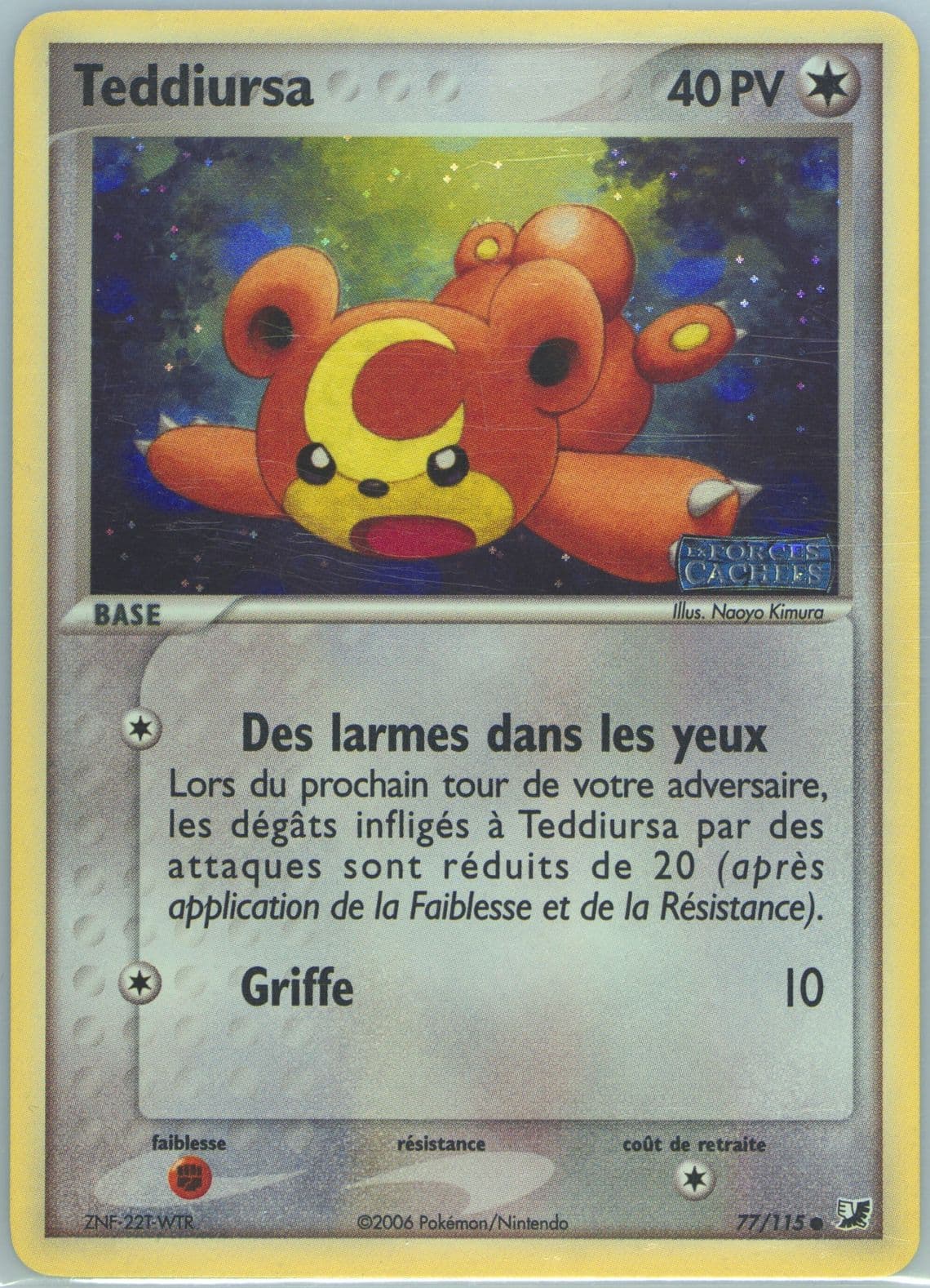 Teddiursa-Reverse Foil (77) 2006 Pokemon French EX Unseen Forces